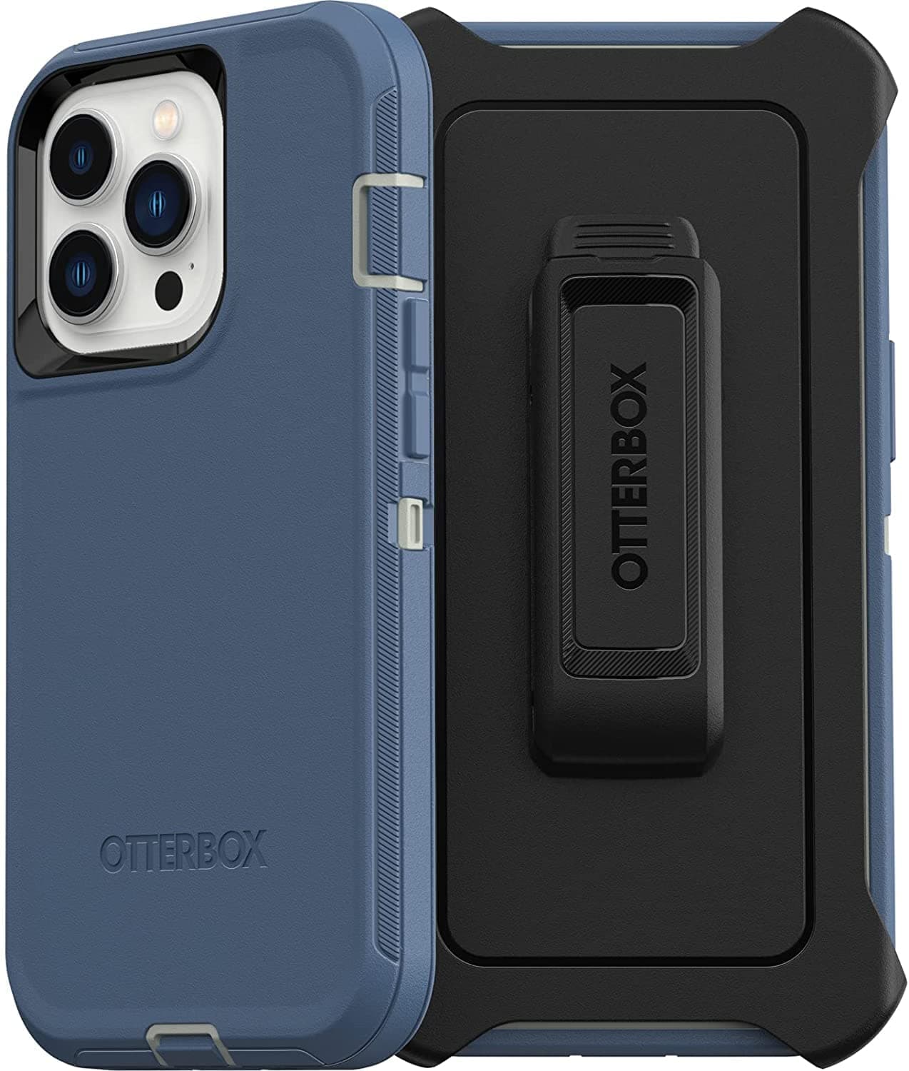 OtterBox Defender Series Screen-less Edition Plastic Case for iPhone 13 Pro Only - Fort Blue