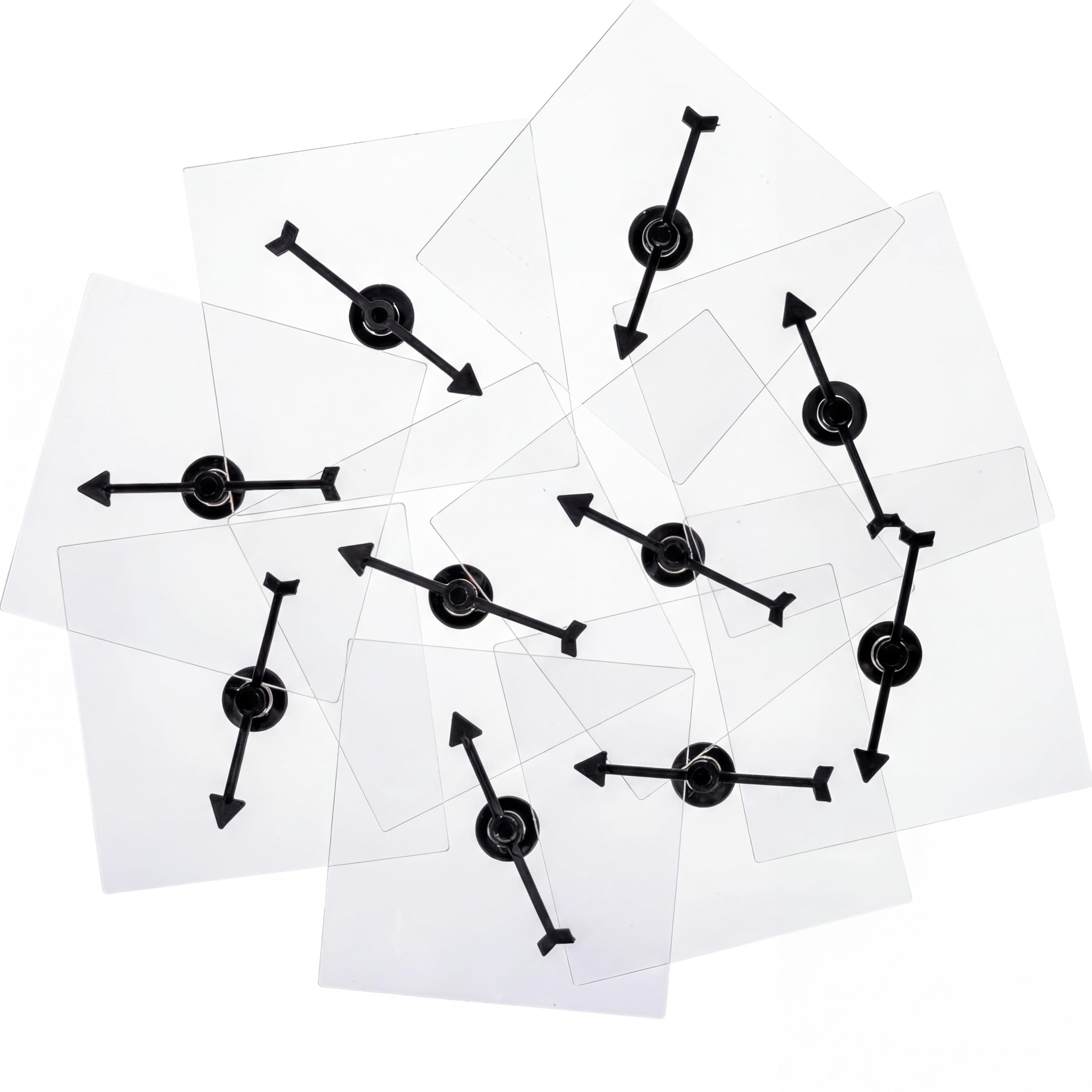 Gejoy Transparent Spinners Bulk for Classroom Clear Spinners Dry Erase Math Game with Rotating Arrow(10 Pack,Clear)