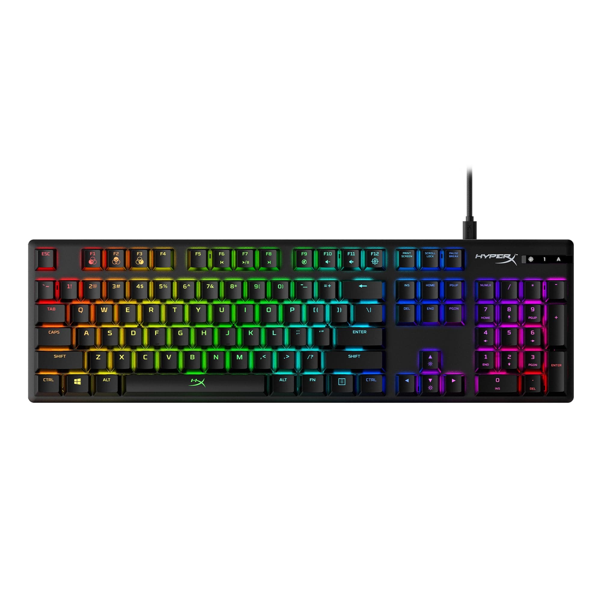 HyperX Alloy Origins Mechanical USB Gaming Keyboard Software Controlled Light and Macro Customization, Compact Form Factor, Tactile Switch, Aqua - RGB LED Backlit, Black (HX-KB6AQX-US)