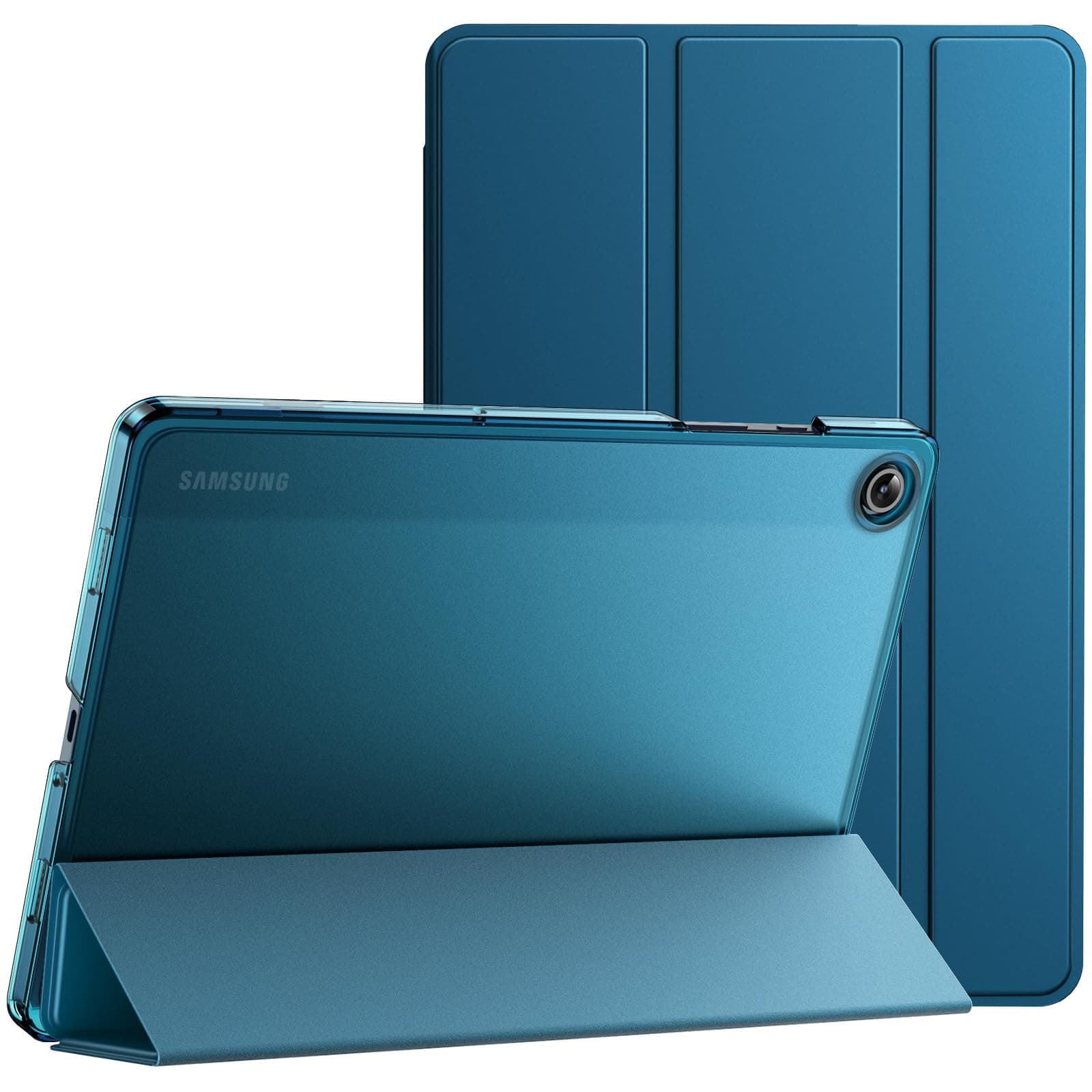 JETech Case for Samsung Galaxy Tab A9+ / A9 Plus 11-Inch 2023, Slim Translucent Back Tri-Fold Folio Stand Protective Tablet Cover, Auto Wake/Sleep (Teal)