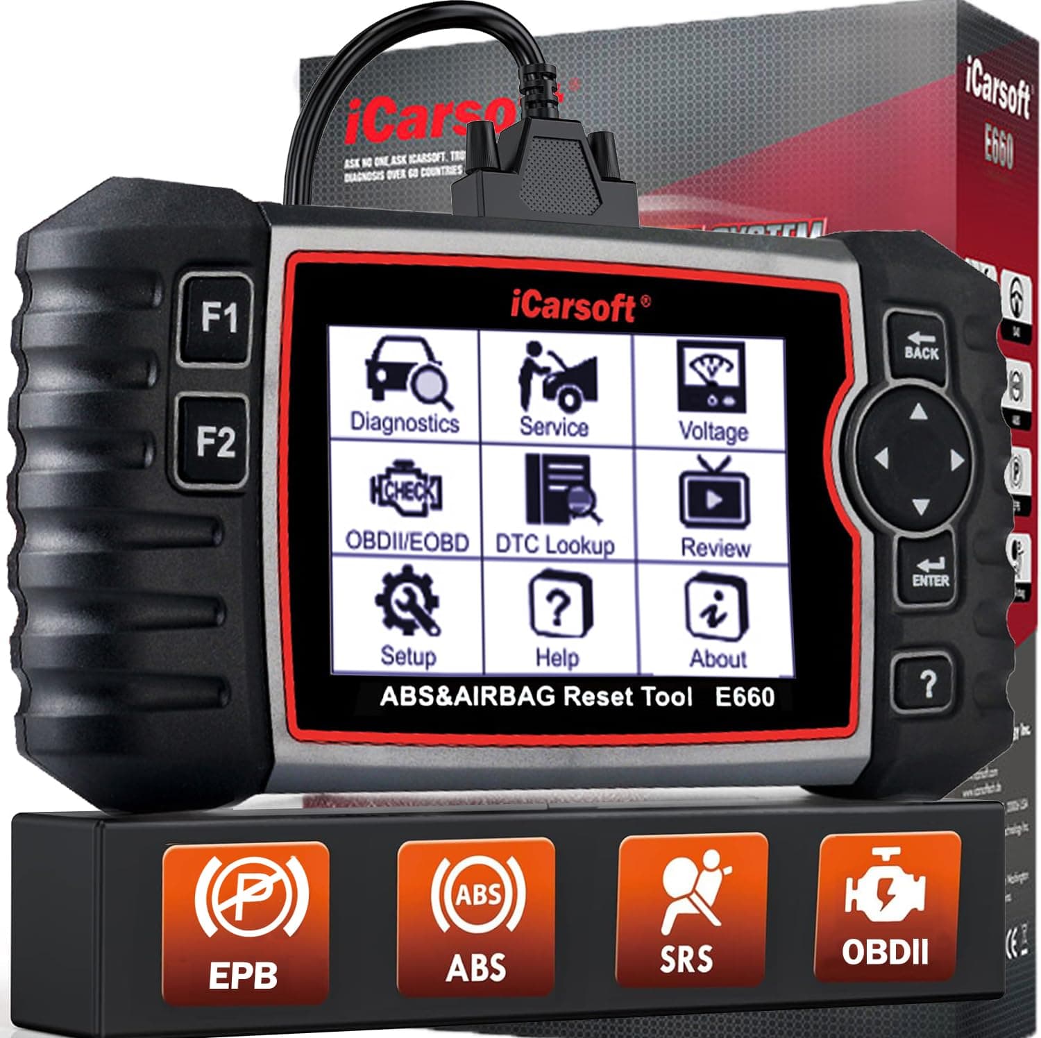 iCarsoft E660 ABS+SRS+SAS+EPB+OBD II Diagnostic Tool