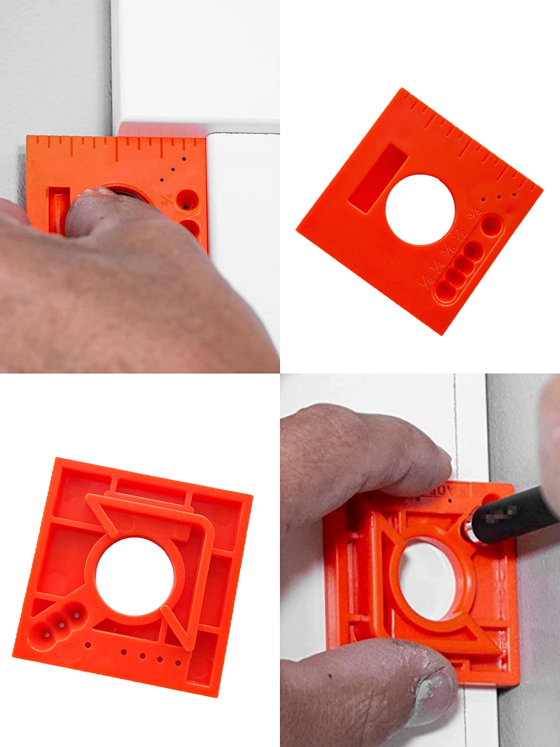 Trim Marks Offset Ruler Trim, Finish Carpentry Tools 5 in 1 Multifunction Ruler for Parallel Lines, for Nails, Screws or Cutting Marking Offset Marking Tool Easily Trim Fast Scribe Tool