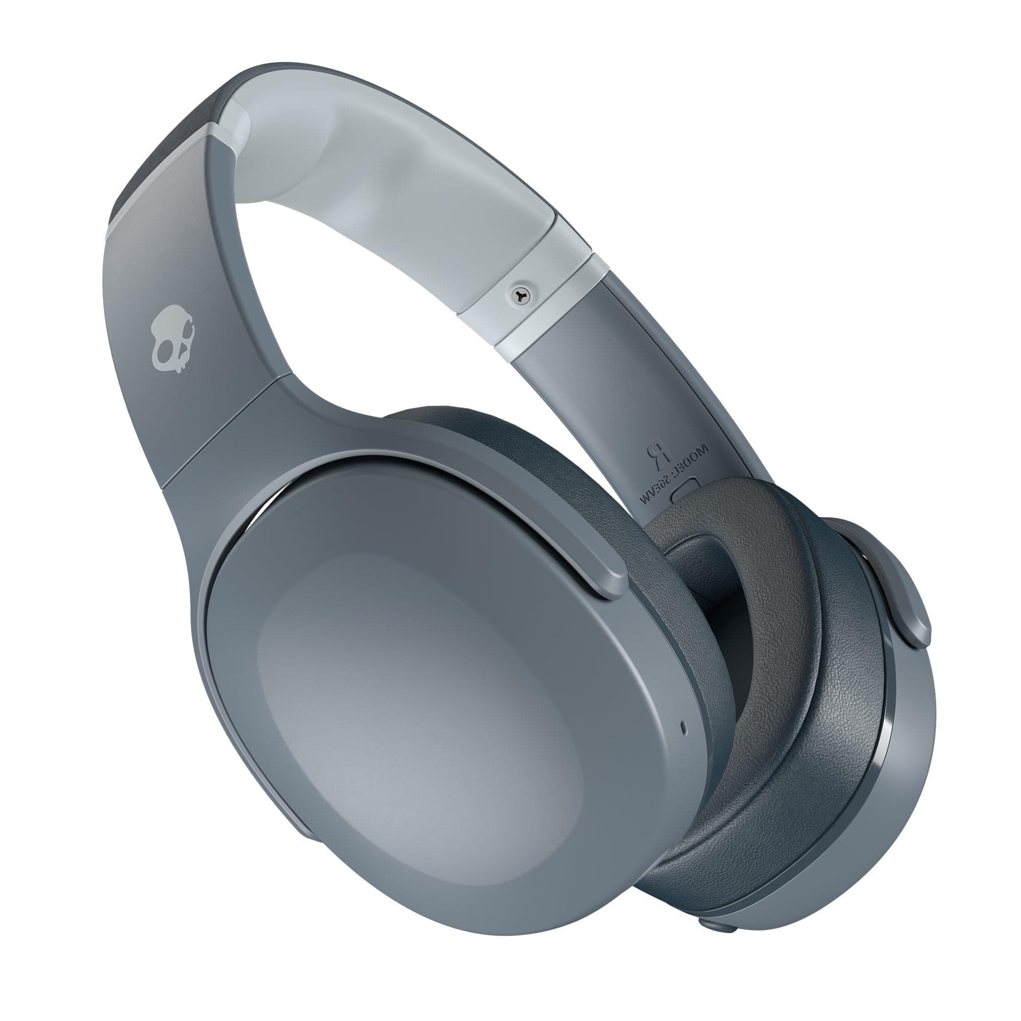 Skullcandy Crusher Evo Wireless Bluetooth Headphones with Extra USB-C Charging Cable, Multi-Sensory Bass, Noise Isolating Over-Ear Fit, 40 Hours Battery, Microphone for iPhone Android - Chill Grey