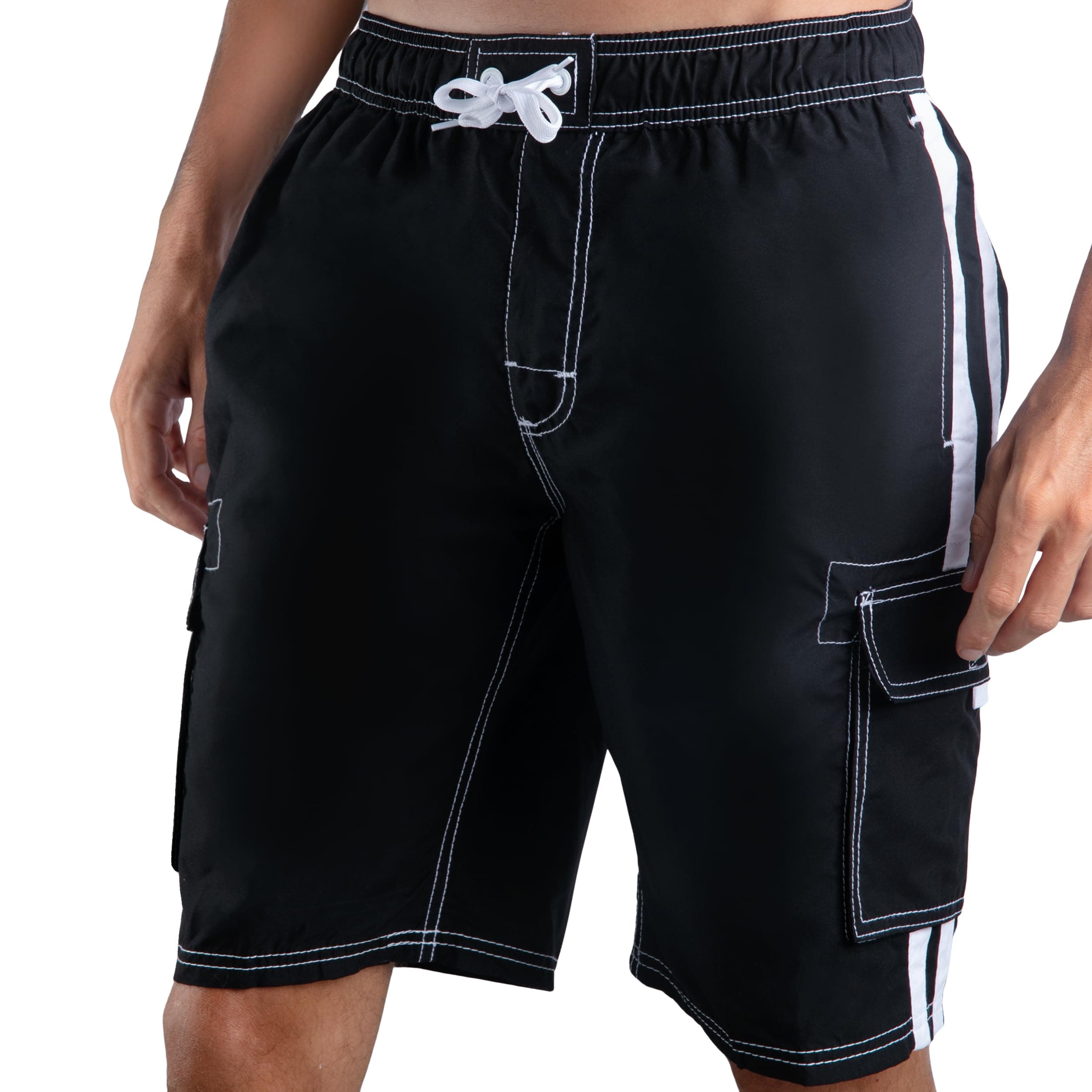Kanu Surf Mens Barracuda Swim Trunks (Regular & Extended Sizes)
