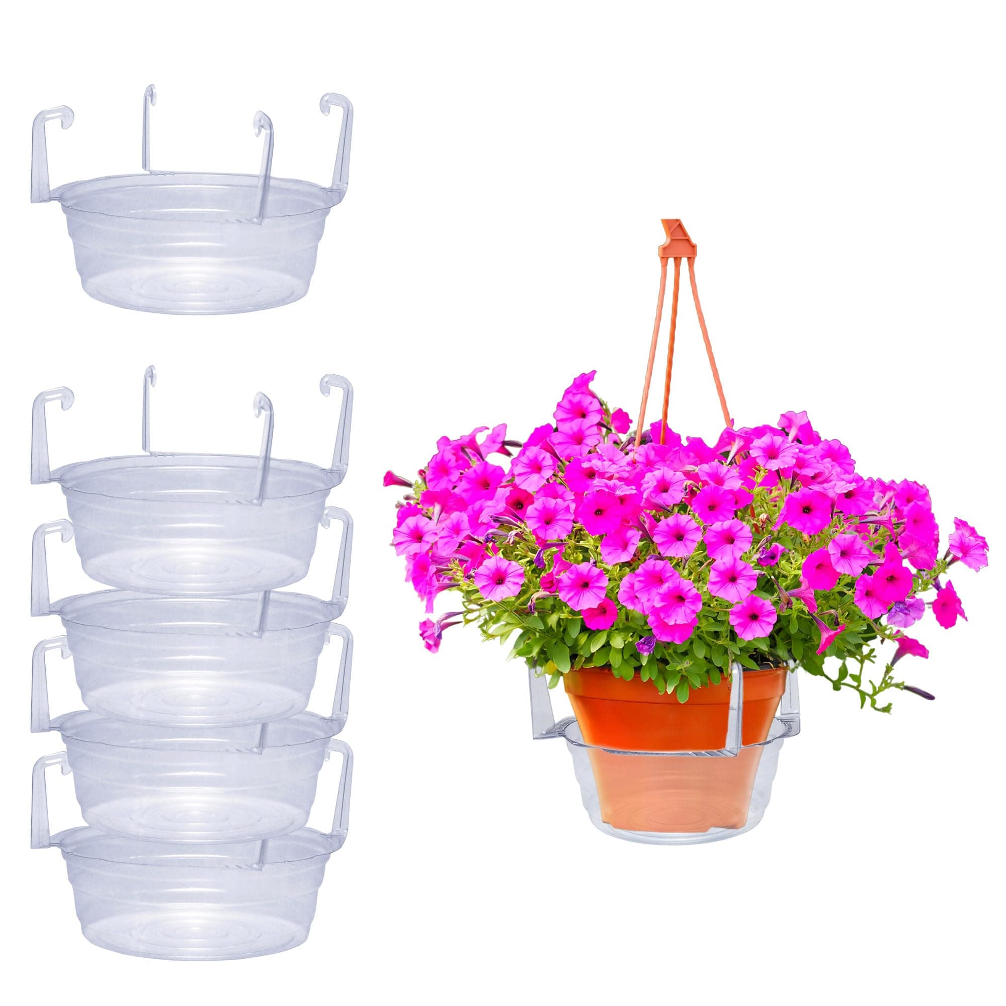 Hanging Basket Drip Pans 8" (5-Pack)