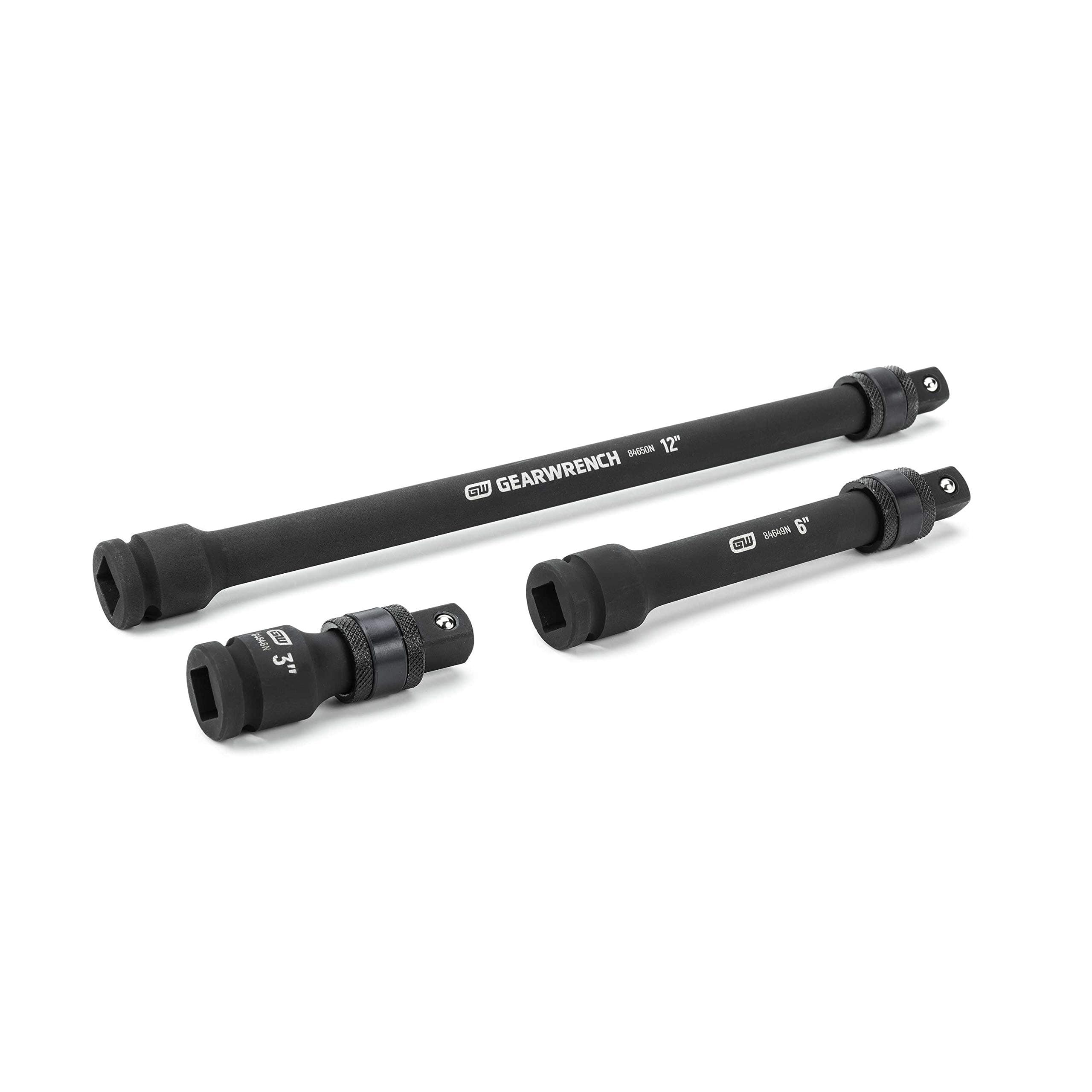 3 Pc. 1/2" Drive Locking Impact Extension Set Includes 3", 6" & 12" - 84951N