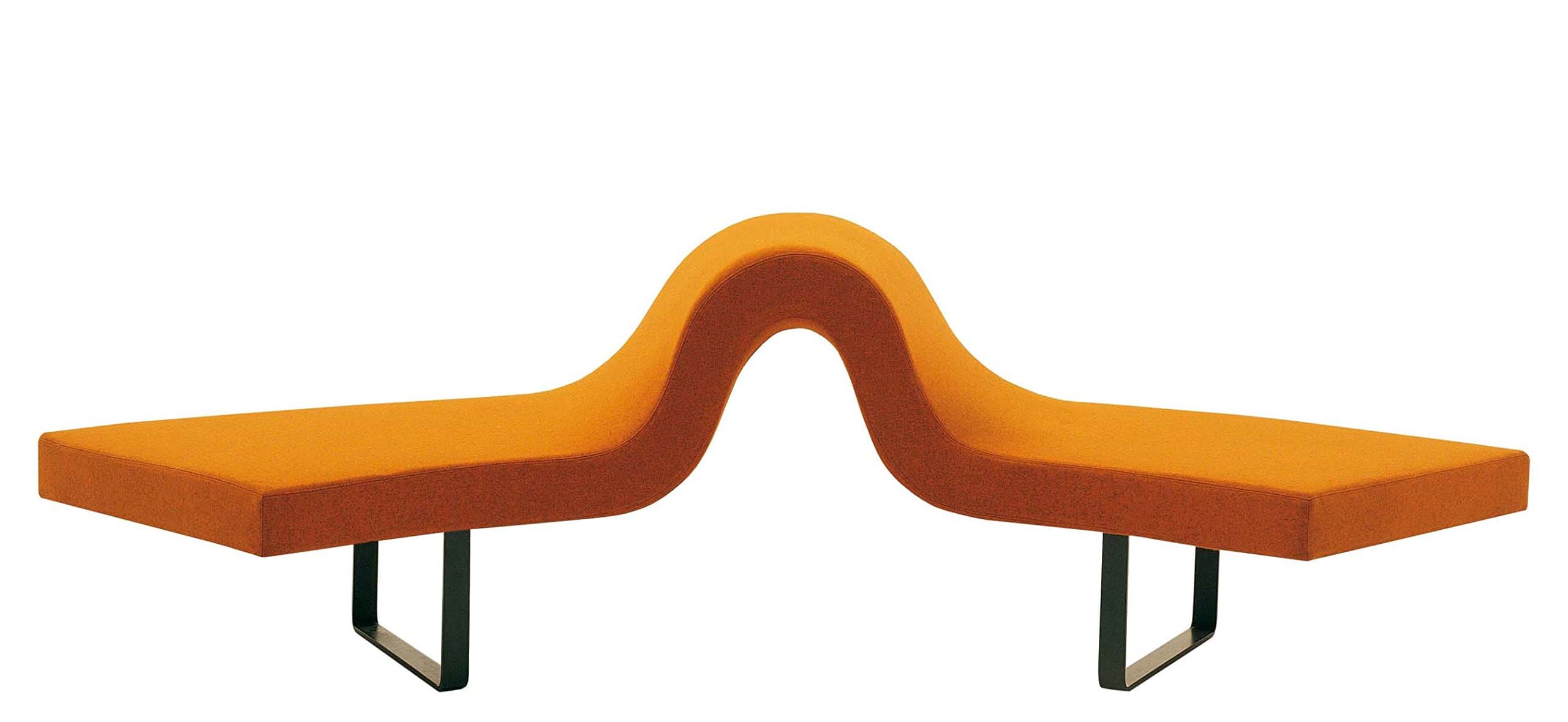 Highway E Curved Bench with Armrest, Dove