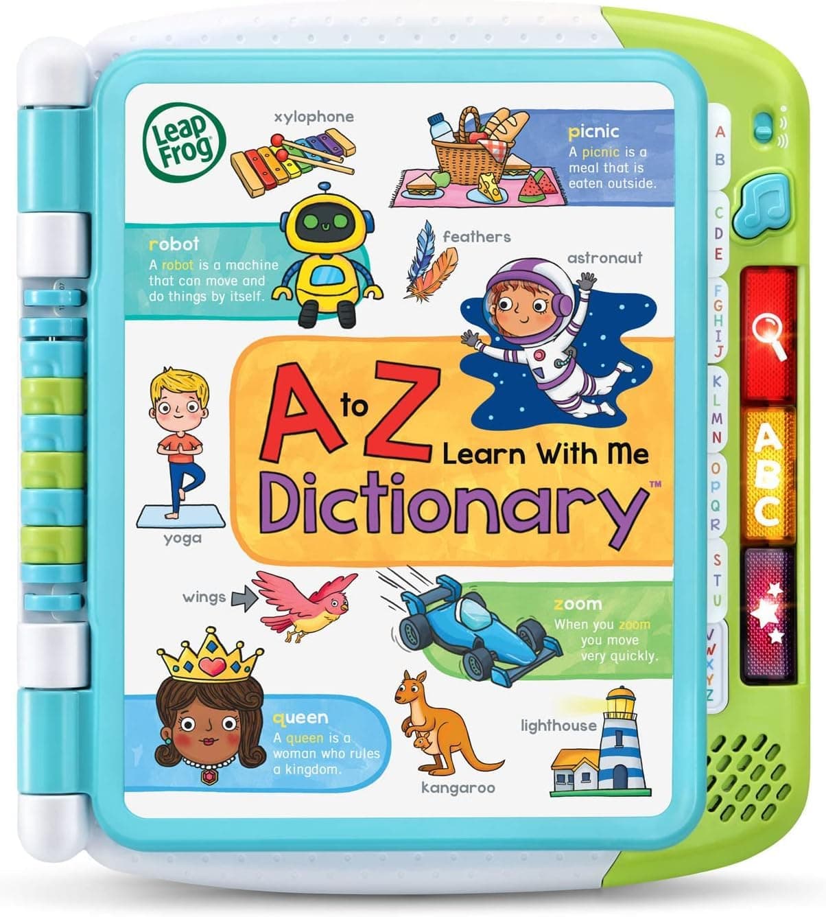 LeapFrog A to Z Learn with Me Dictionary, Interactive Educational Toy, Teaches ABCs, Vocabulary, and Early Literacy Skills, Ideal for Kids Aged 2–5 Years