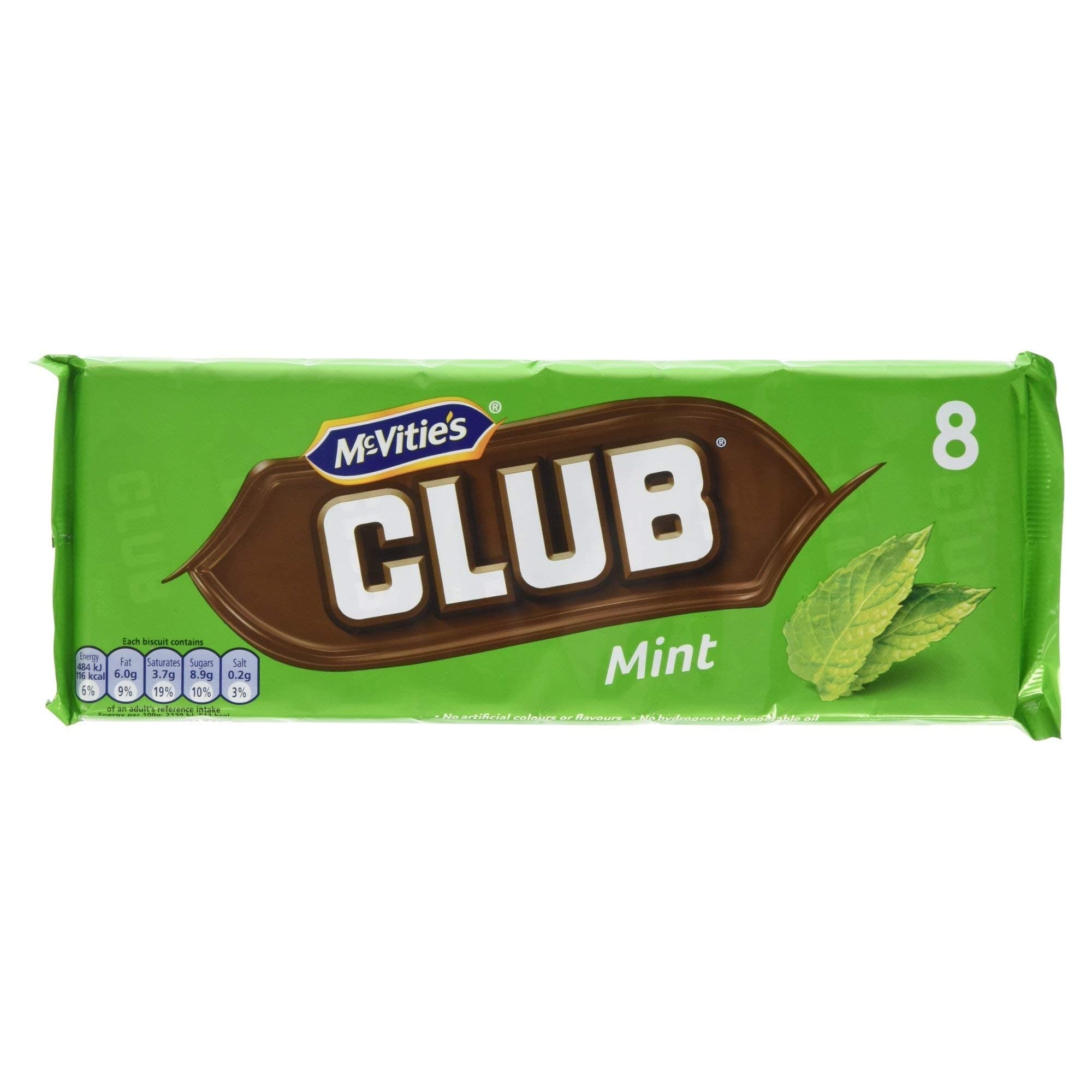 Jacobs Club Biscuits Mint 8 Pack 195g