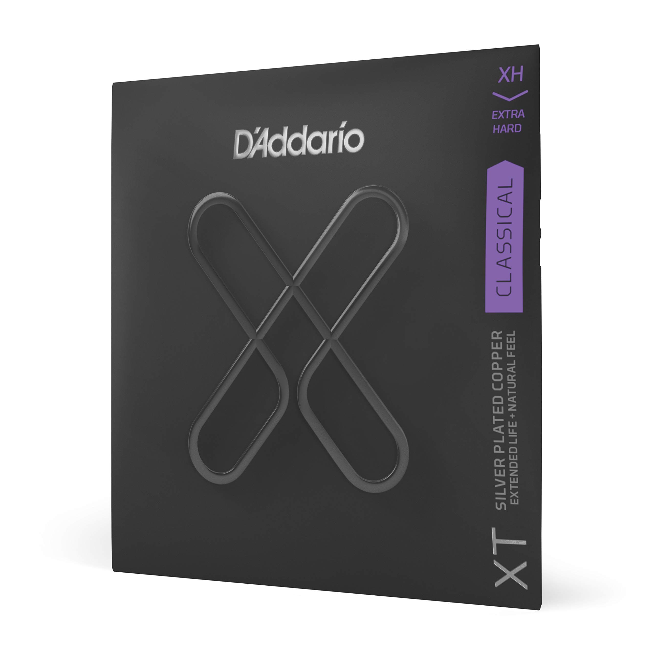 D'Addario XT Silver Plated Copper Classical Guitar COATED Strings, Extra Hard Tension