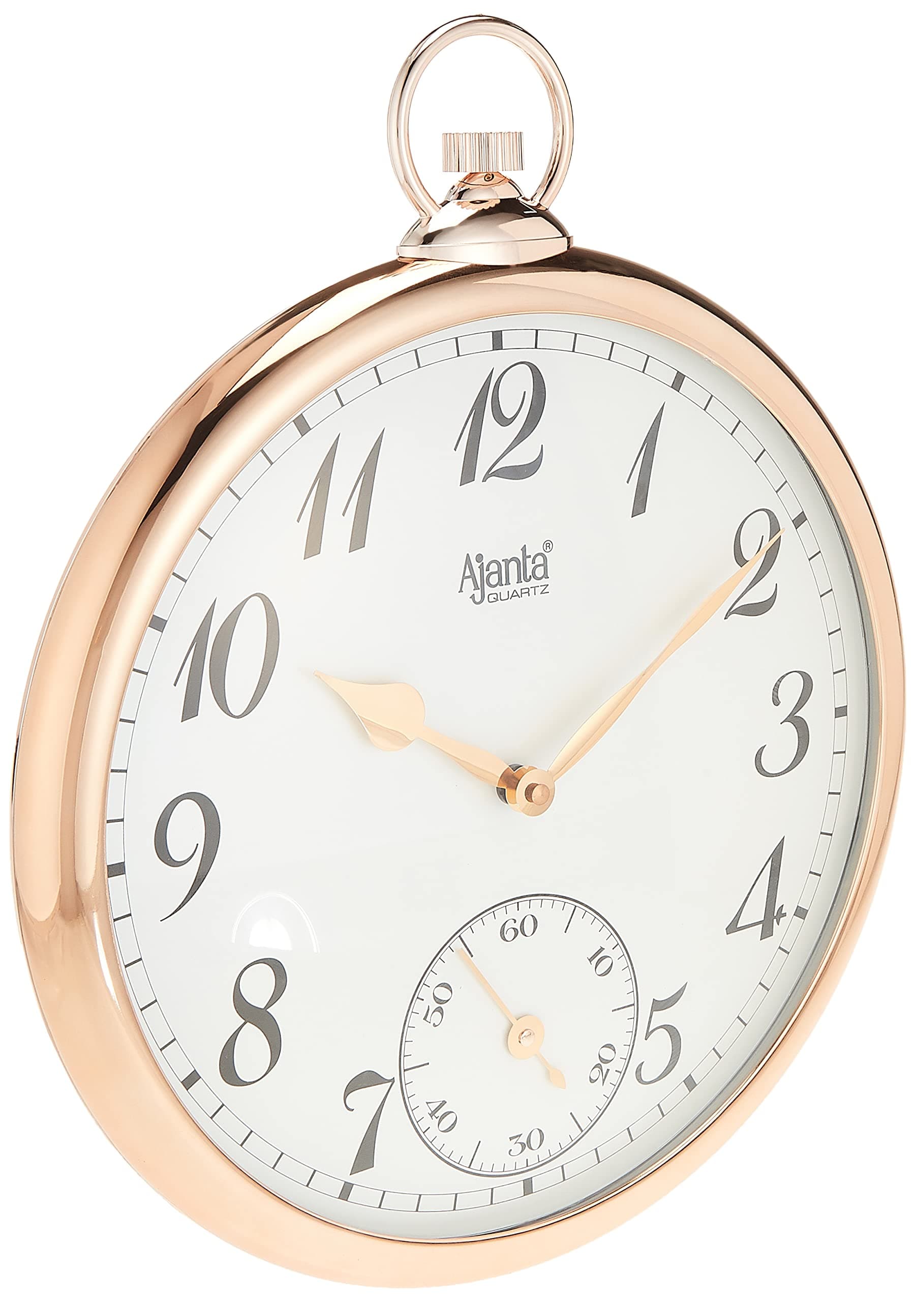 Plastic Analog Wall Clock (42.5 cm x 36 cm x 4.5 cm, Copper)