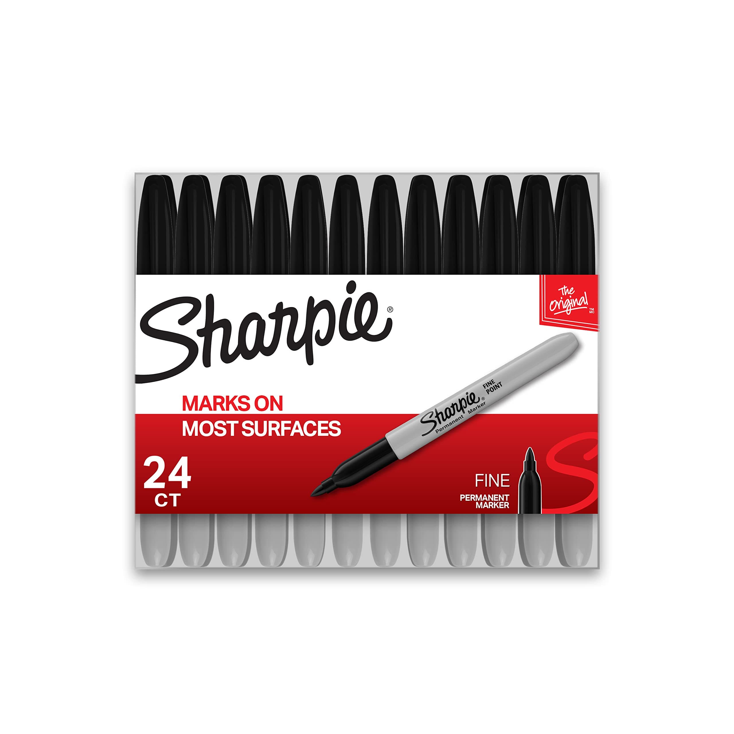 Permanent Markers | Fine Point | Black | 24 Count