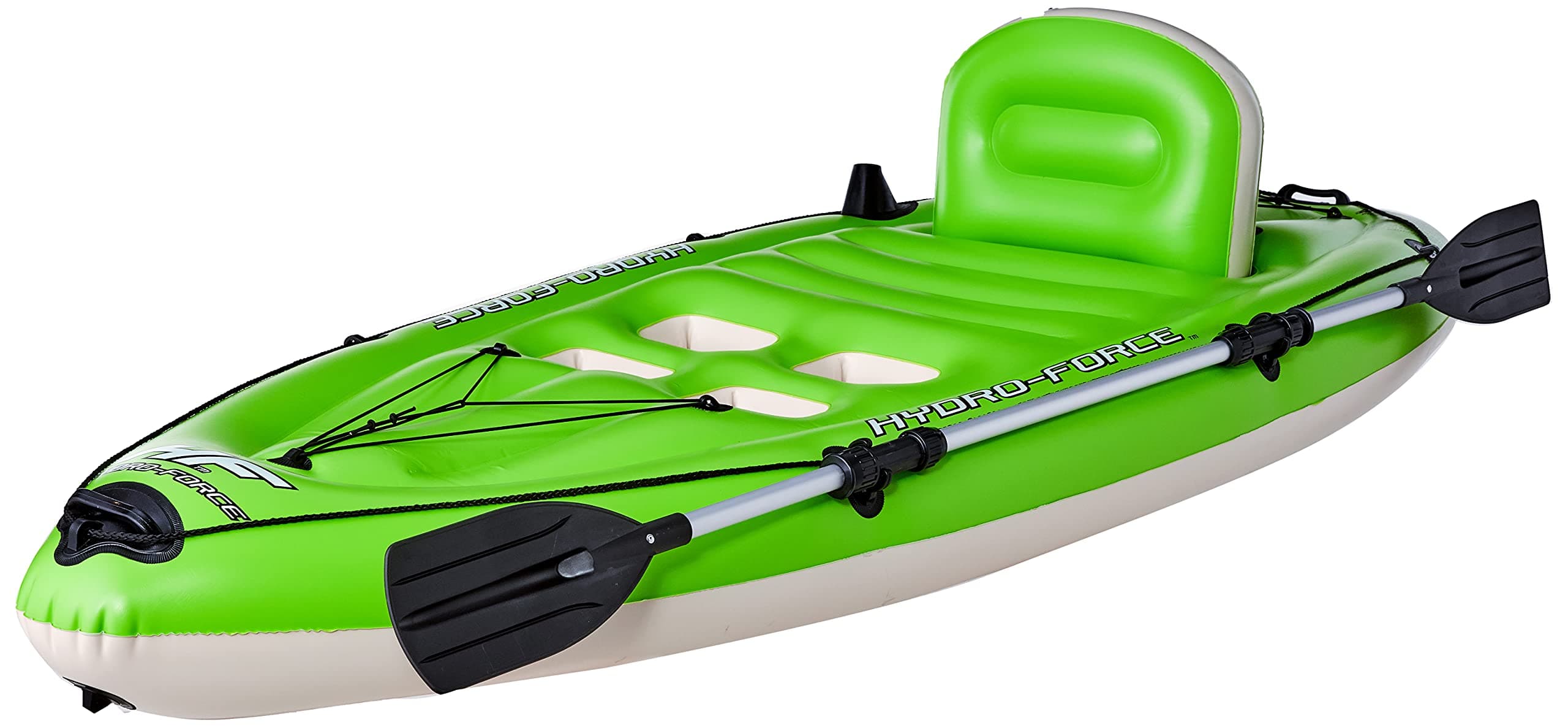 BestwayHydro-Force Koracle Inflatable Kayak Set, Includes Double-Sided Paddle, Built-In Oar Clasps, Fishing Rod Holders, & Storage Compartments, Convenient & Portable Kayak w/Hand Pump, Model: 65097E