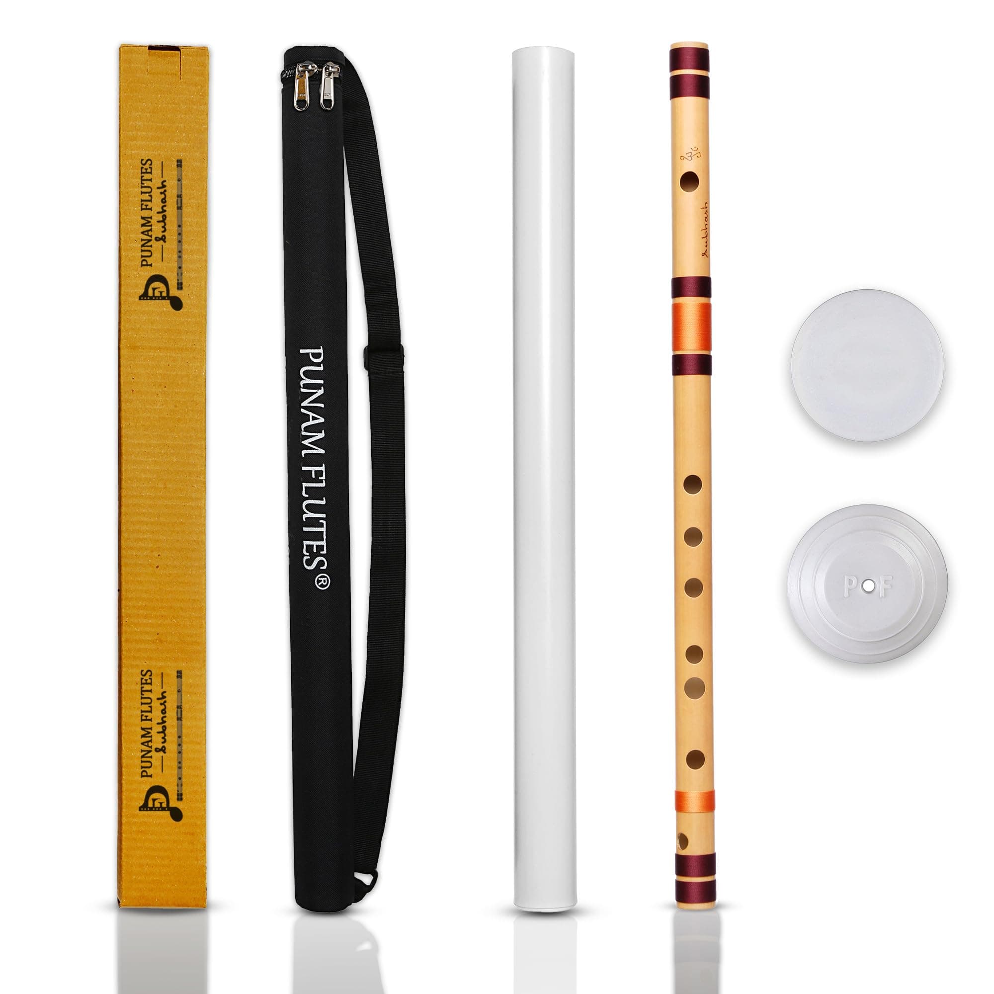 A Sharp Base Right Hand Bamboo Flute/Bansuri 21.85 Inches