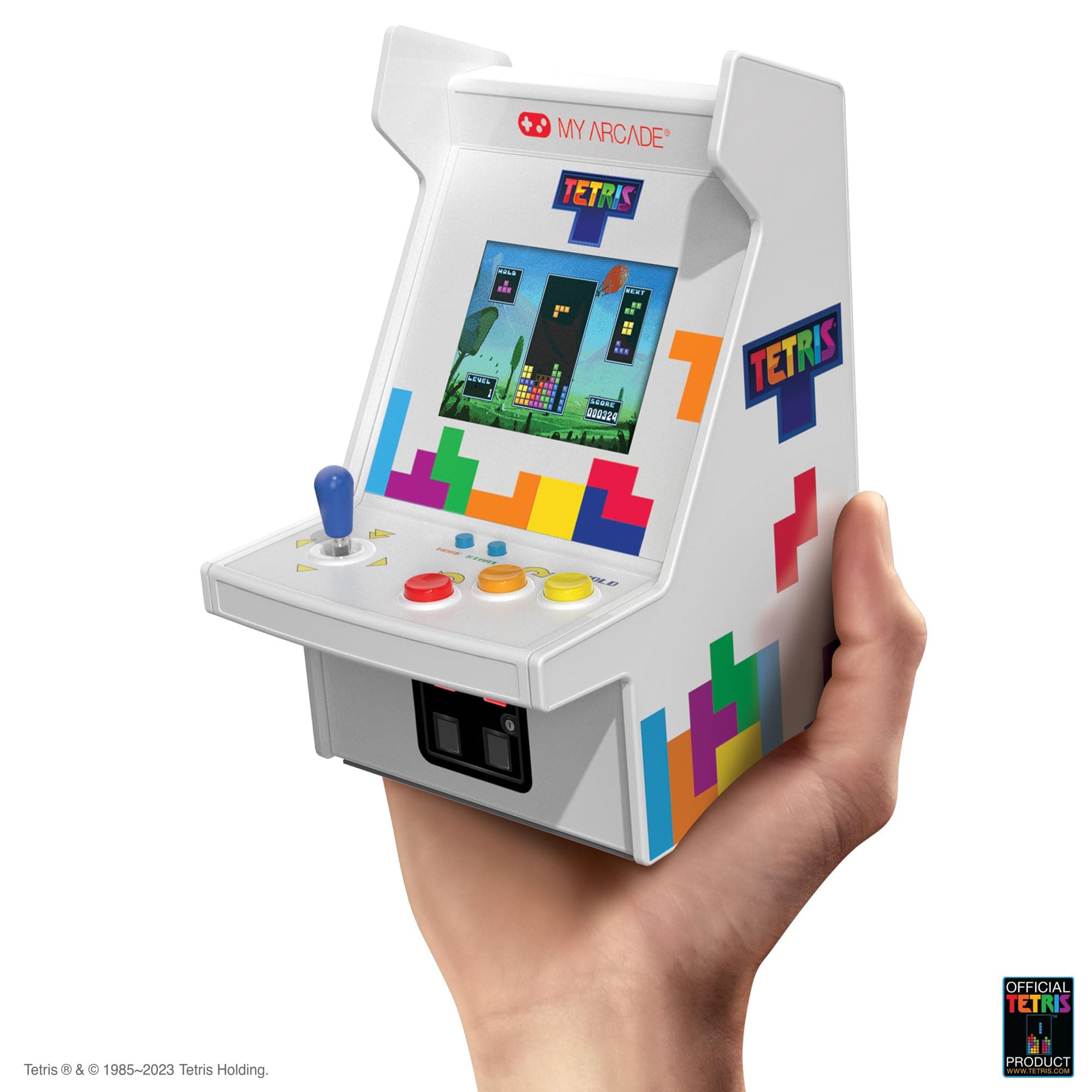 My Arcade Tetris Mini Arcade Machine - Micro Player Pro Table Top Arcade Machine, Portable Handheld Game, Retro Gaming Console, Mini Retro Games Machines for Kids & Adults
