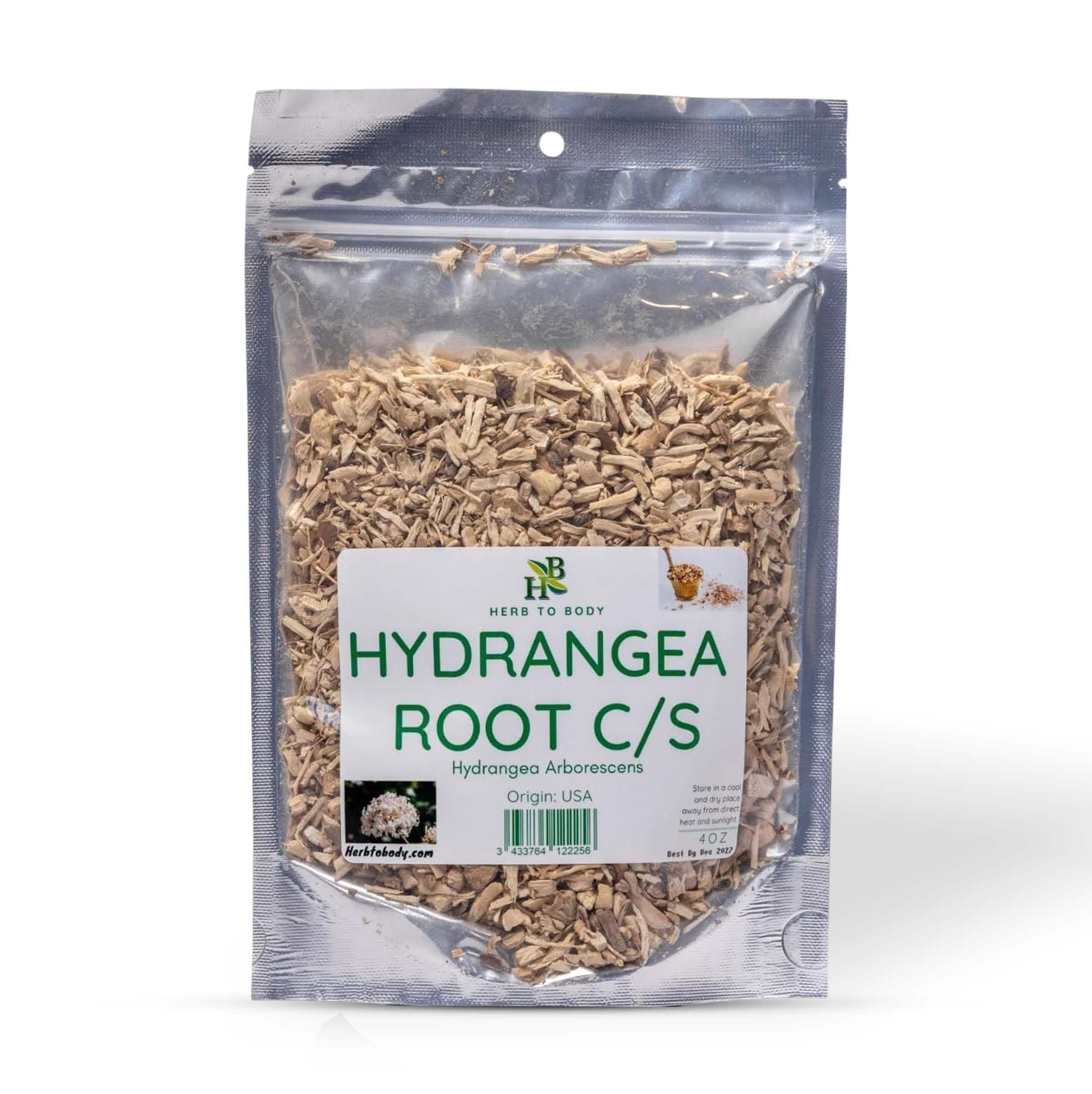 Herb To Body Hydrangea Root Cut & Sifted - 4 oz, Wildcrafted Dried Hydrangeas for Herbal Tea, Hydrangea Root Tea and Traditional Wellness Uses