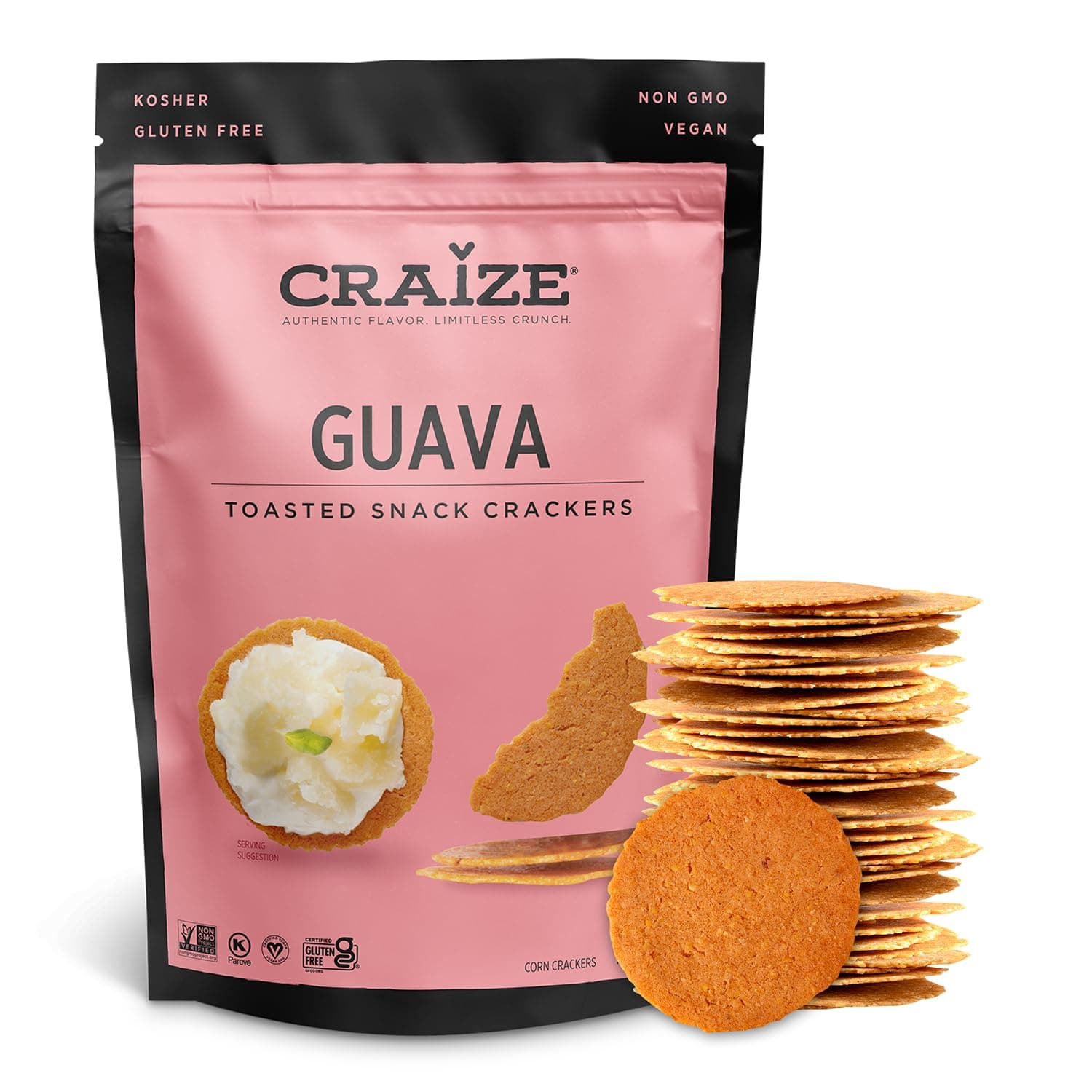 Toasted Corn Crisps Guava, 4 Ounce