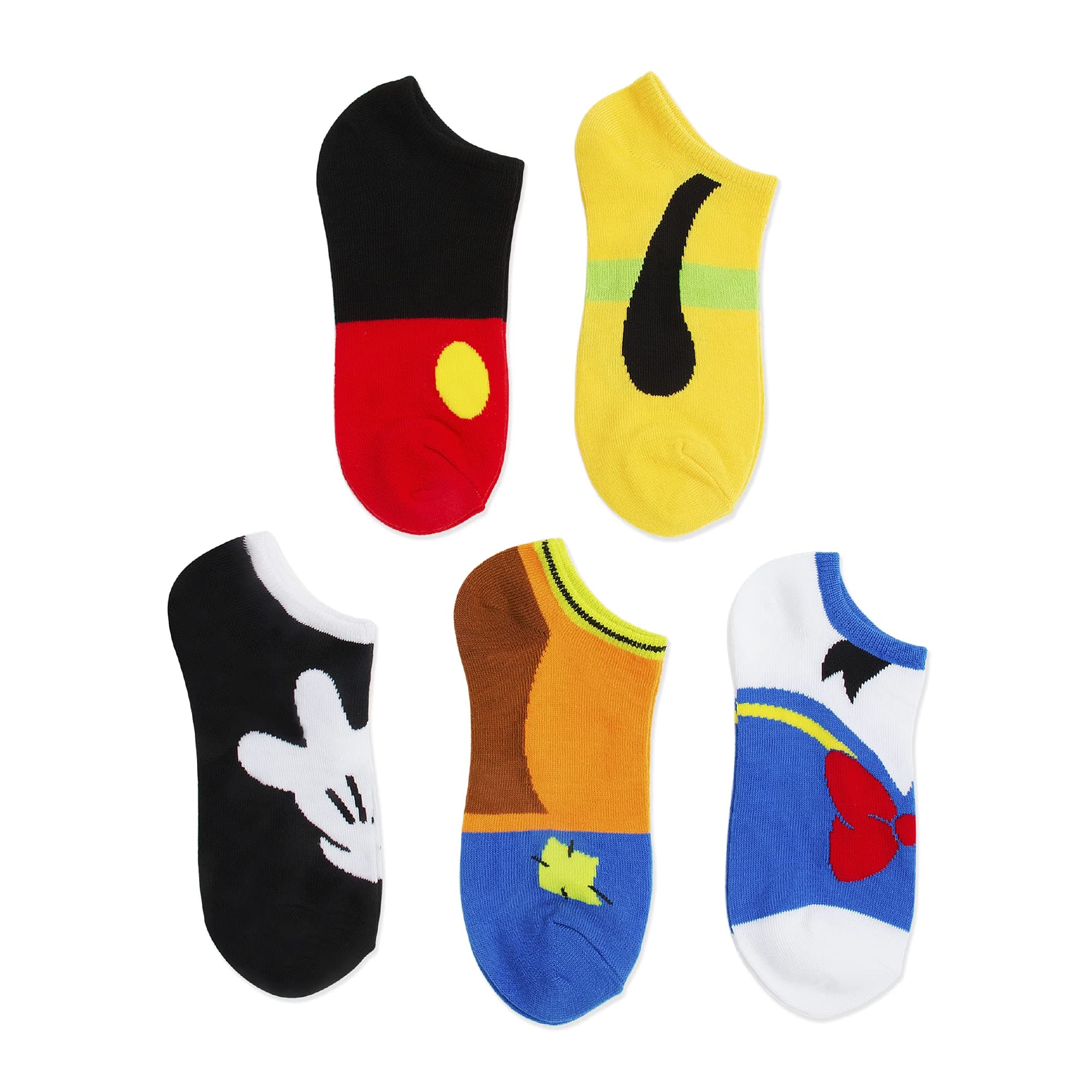 Women's Mickey Mouse 5 Pack No Show Socks