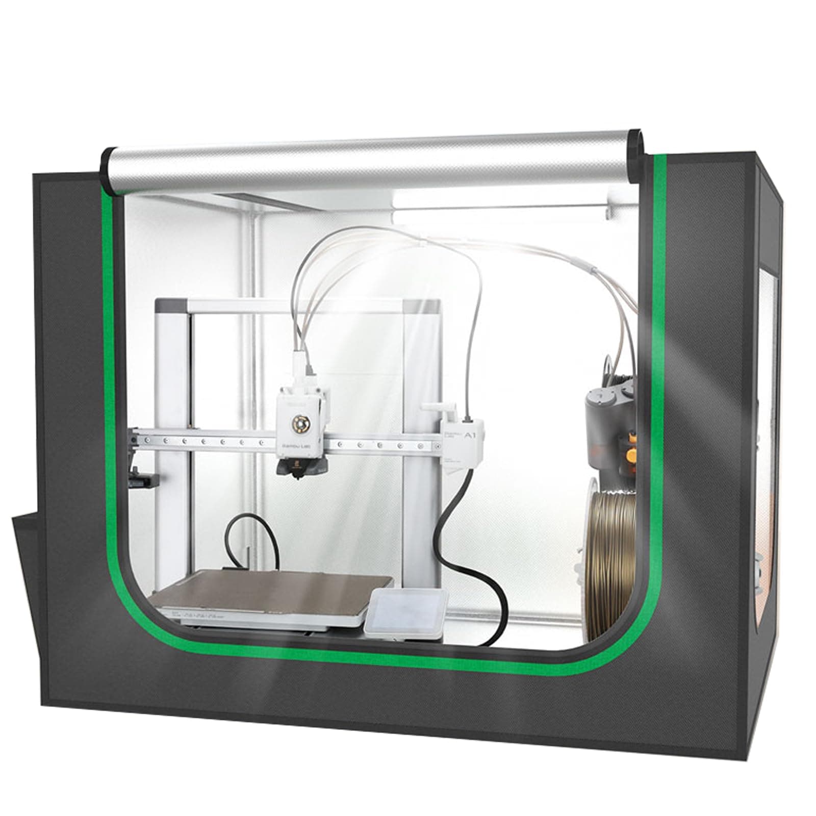 3D Printer Enclosure for Bambu Lab A1 A1 Mini 3D with LED Light, Fireproof Dustproof Tent Room Temperature Protection Cover Tent