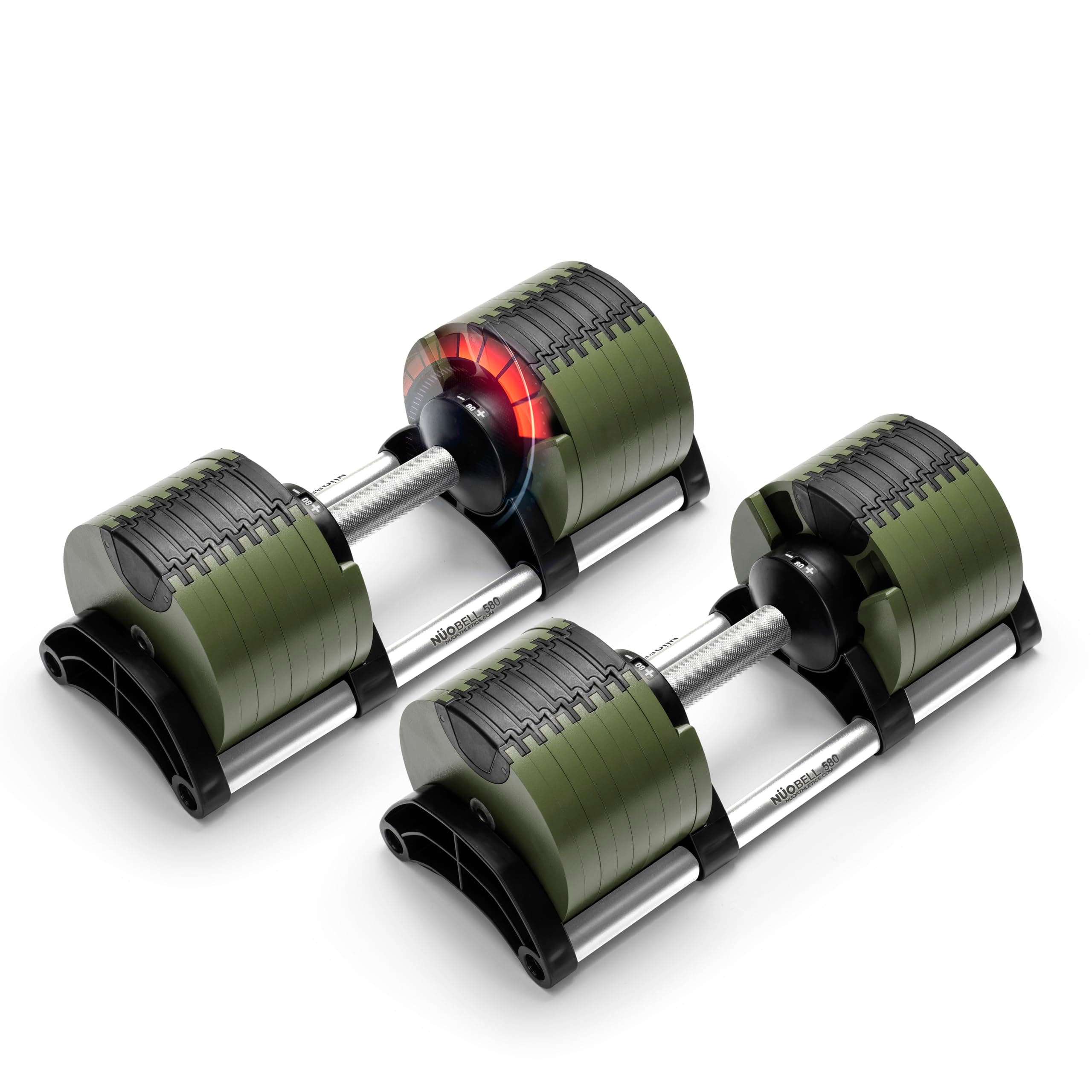NUOBELL Adjustable Dumbbells 5-80 lbs: Replace 16 Sets, Ideal for Home Gym Weight Bench & Press