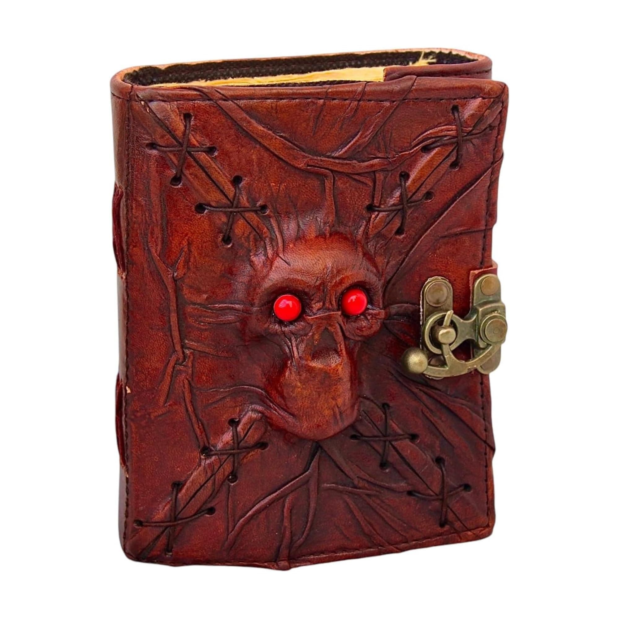 3D SKULL Embossed Journal,Engraving Notebook,Dnd notebook for Dragon Lovers ,Blank Paper,Hardcover Travel Notepad for Writing,Sketchbook,Collection,Gift,Decoration Hocus Pocus Spell book Prop Gifts Halloween Decorations Decor Leather Journal Writing Book Of shadow Best Christmas Gifts For Men And Women