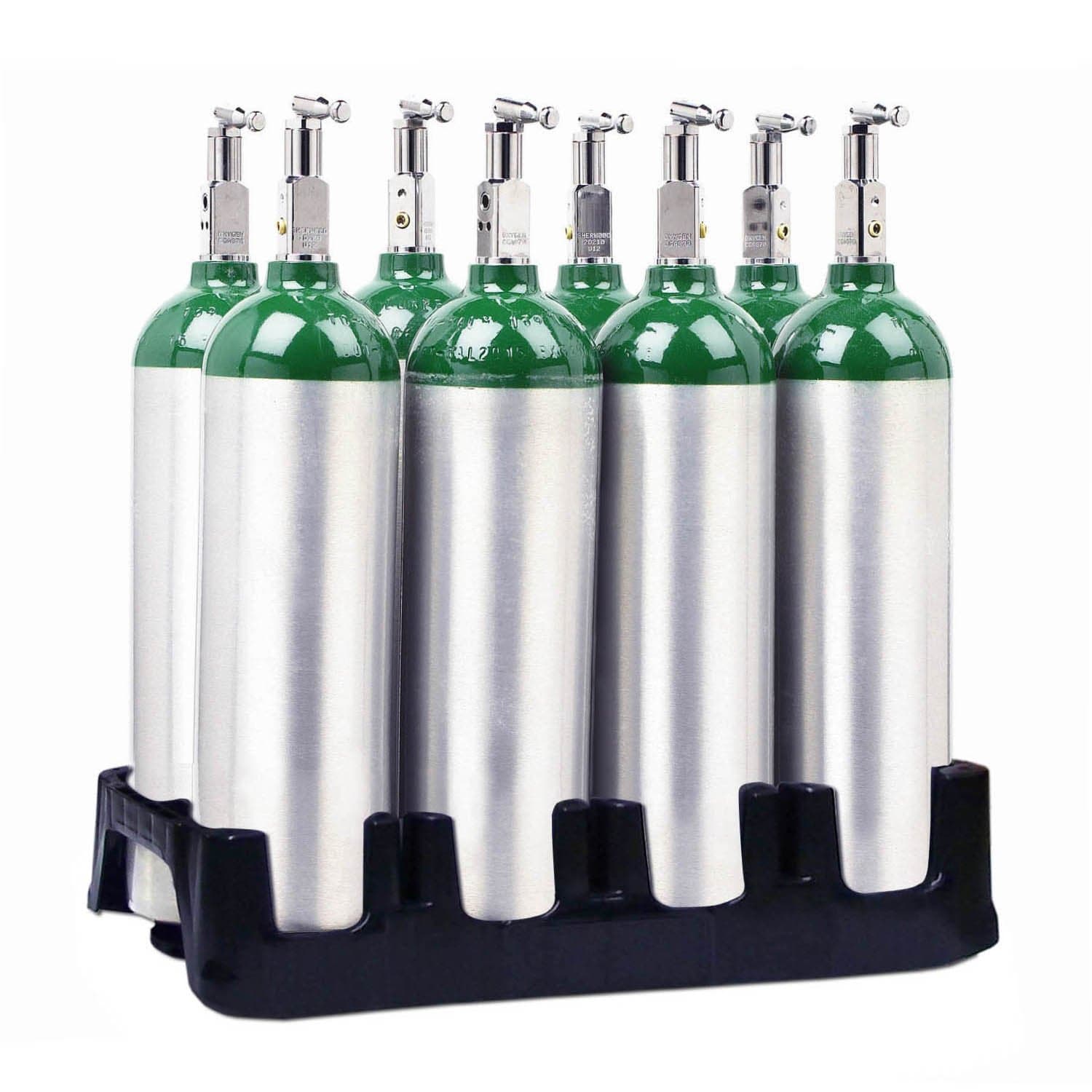Responsive Respiratory 8 Cylinder Composite Plastic Rack for D / E /M9 /M7 Oxygen Cylinders