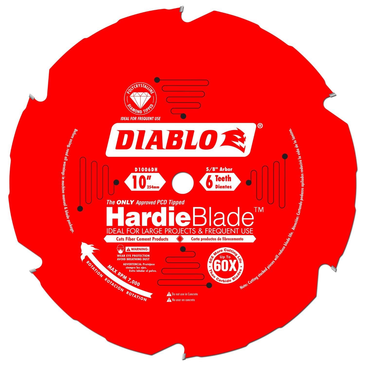 D1006DH Cement Saw Blade, Multi, 10"