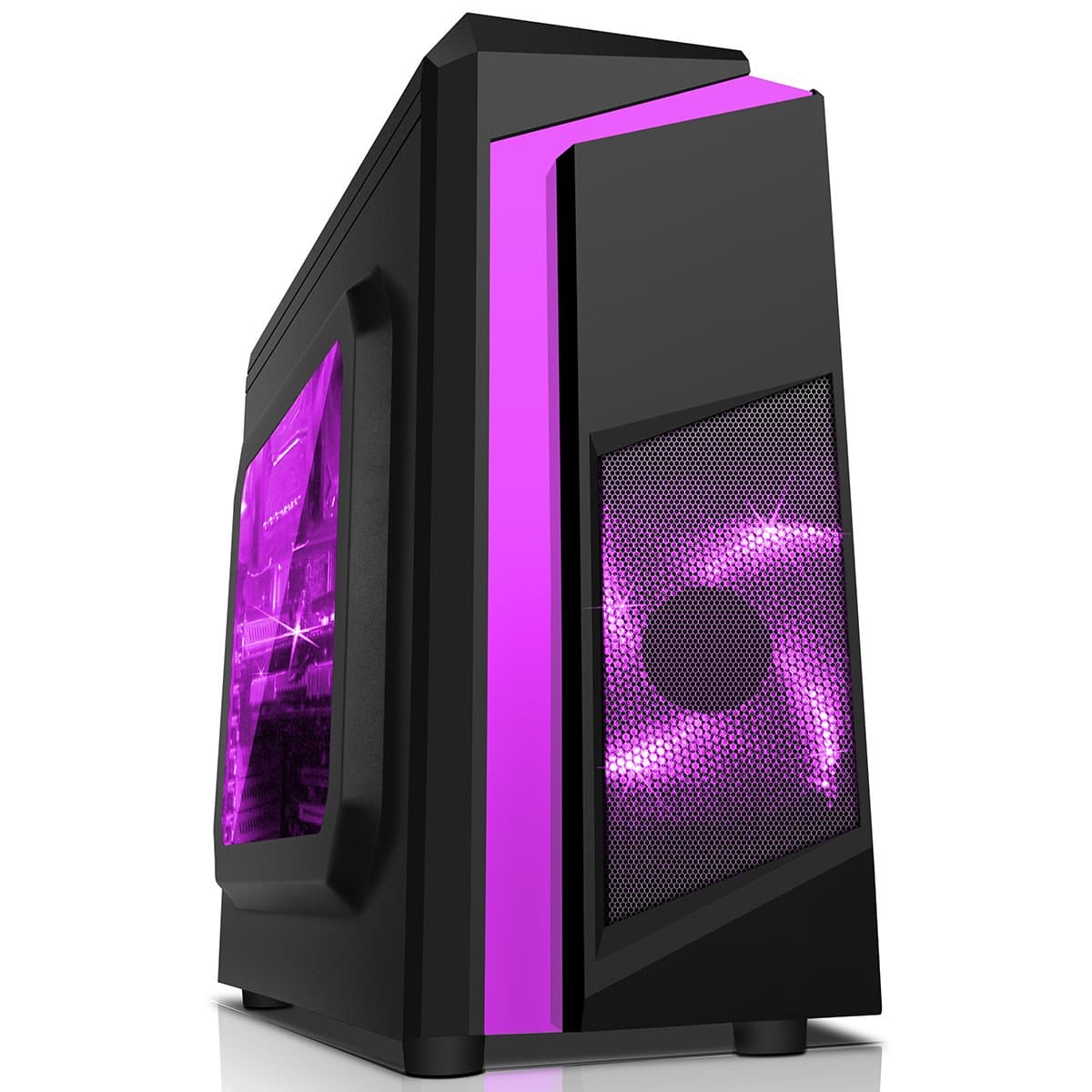 Cooler Master MasterBox Lite 3.1 Micro-ATX Tower with Front Dark Mirror Panel, 3 Customize Color Trims & Transparent Acrylic Side Panel (MCW-L3B3-KANN-01)