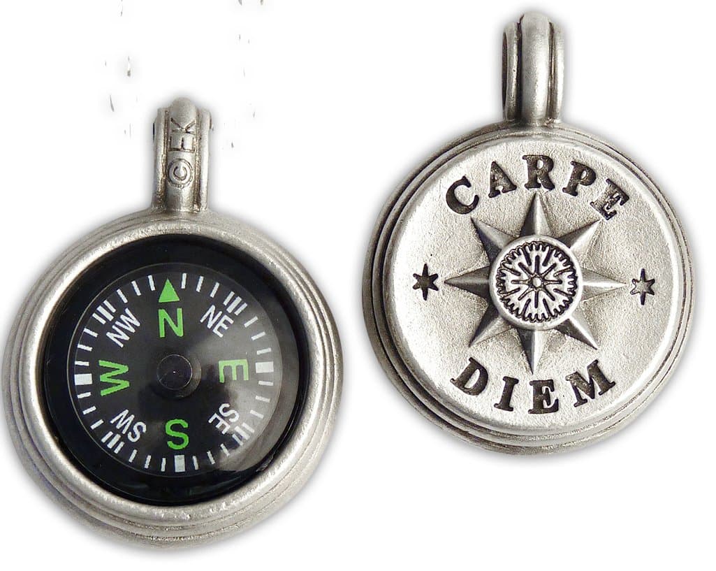 Carpe Diem Compass Pendant