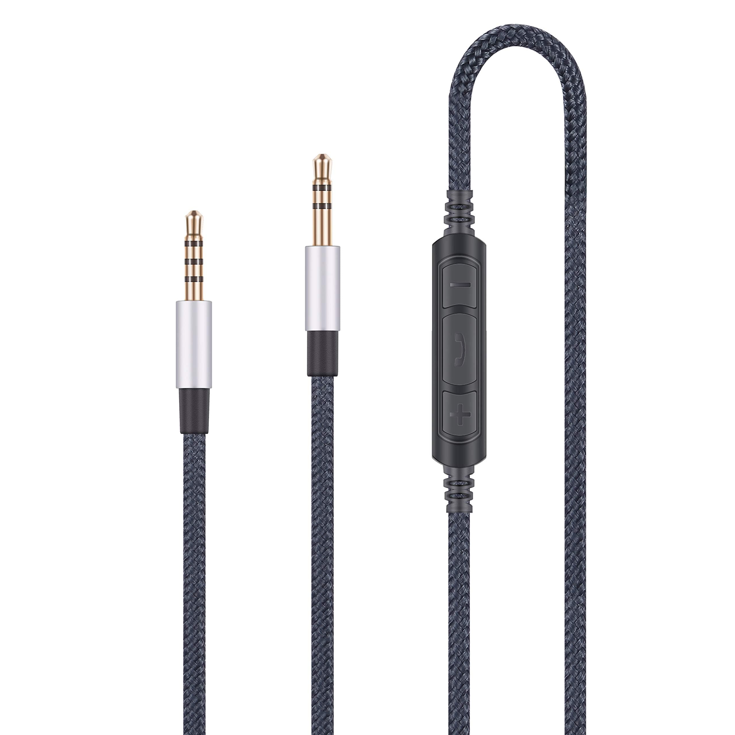 Audio Replacement Cable with in-Line Mic Remote Volume Control Compatible with B&O Play by Bang & Olufsen Beoplay H6, H7, H8, H9, H2 Headphones and Compatible with Samsung Galaxy Huawei Android
