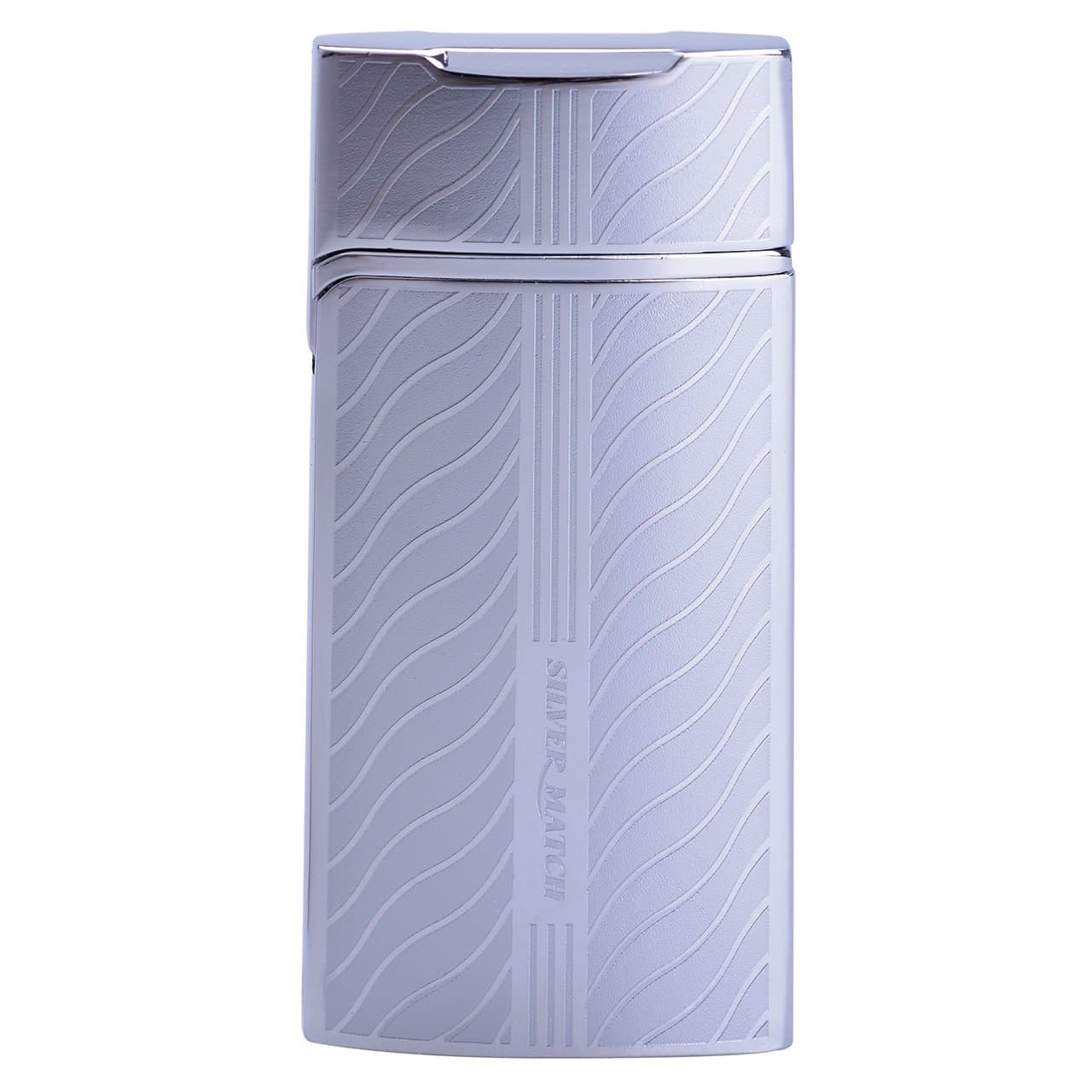 USB LIGHTER Glow Plug Spiral Silver Grey Gift Box Silver Match Hellsilber