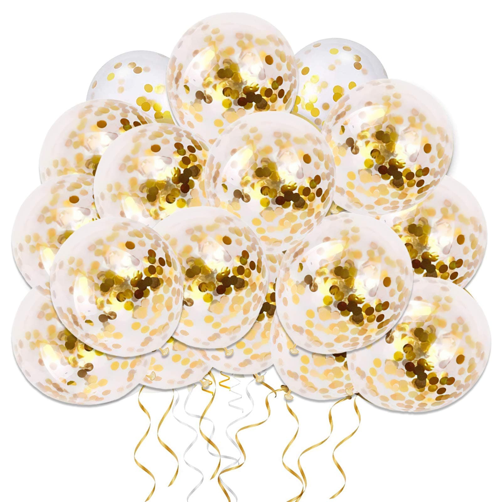 Gold Confetti Balloons