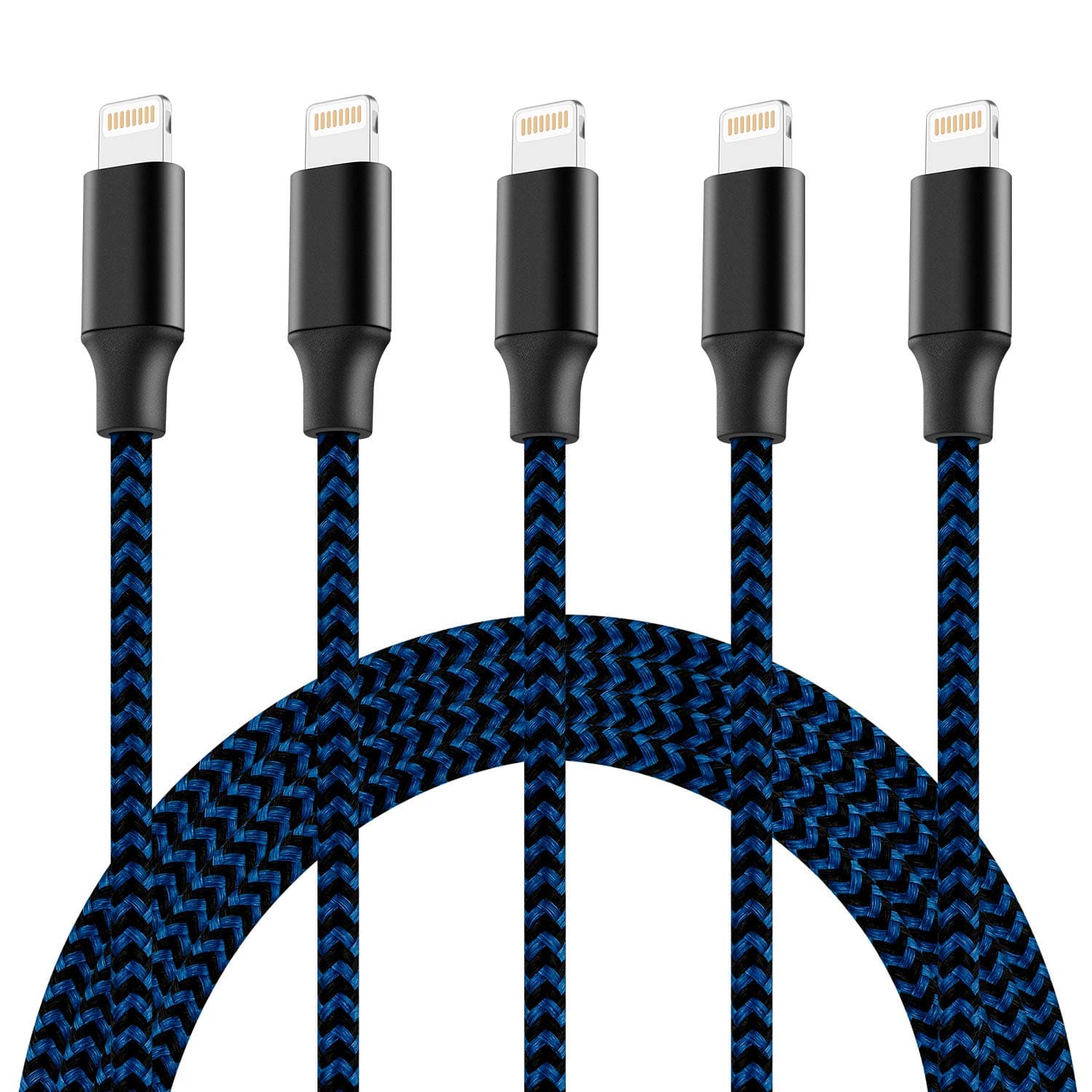 iPhone Charger 3Pack 10FT Mfi Certified Cables to USB Syncing Data and Nylon Braided Cord Charger for iPhone XS/Max/XR/X/8/6Plus/6S/7Plus/7/8Plus/SE/iPad and More