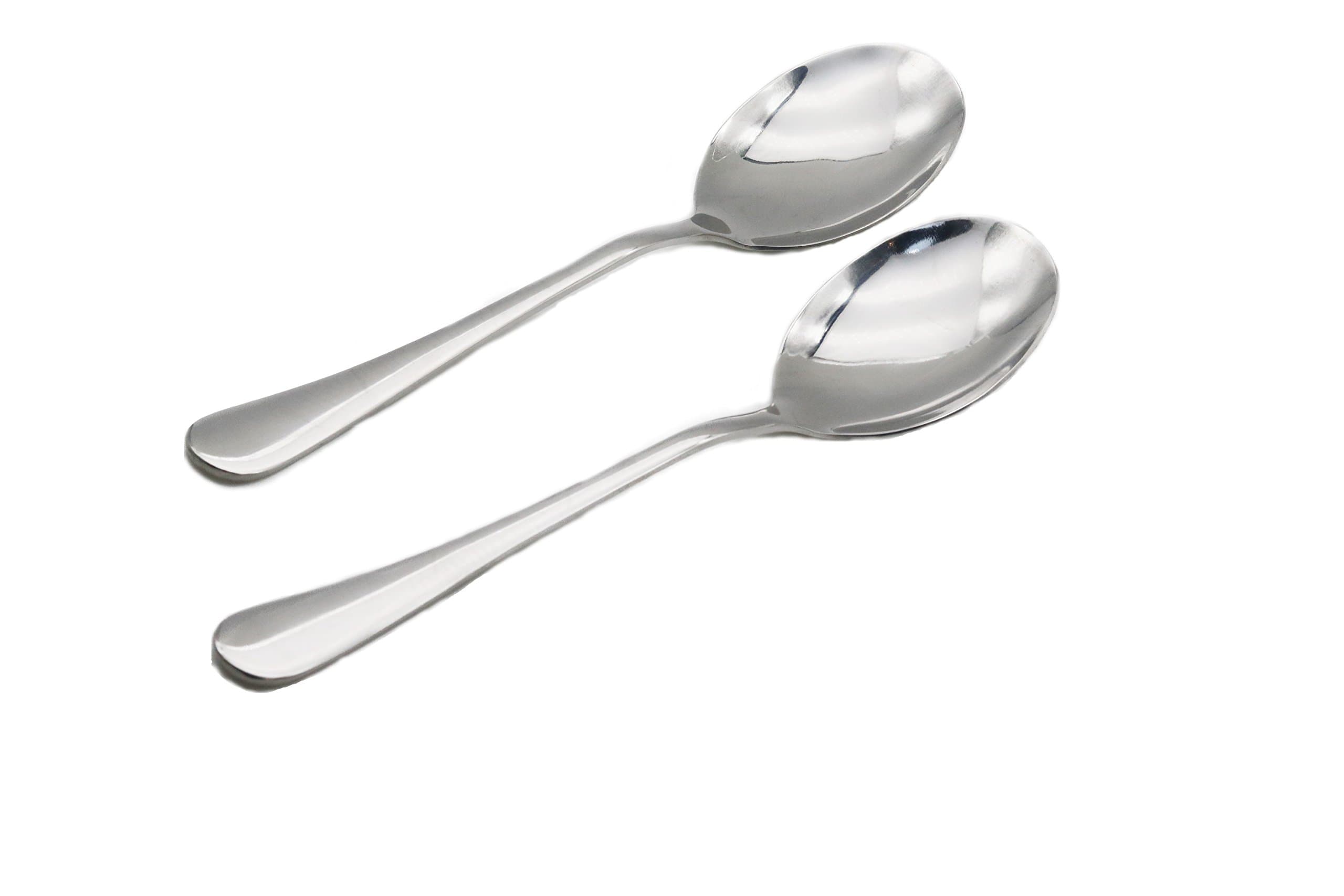Serving Spoon Sets, Large Spoon Tabletop Flatware Serving Utensil Buffet Banquet Serving Tablespoons(Pack in 2), Mirror-Polished Stainless Steel