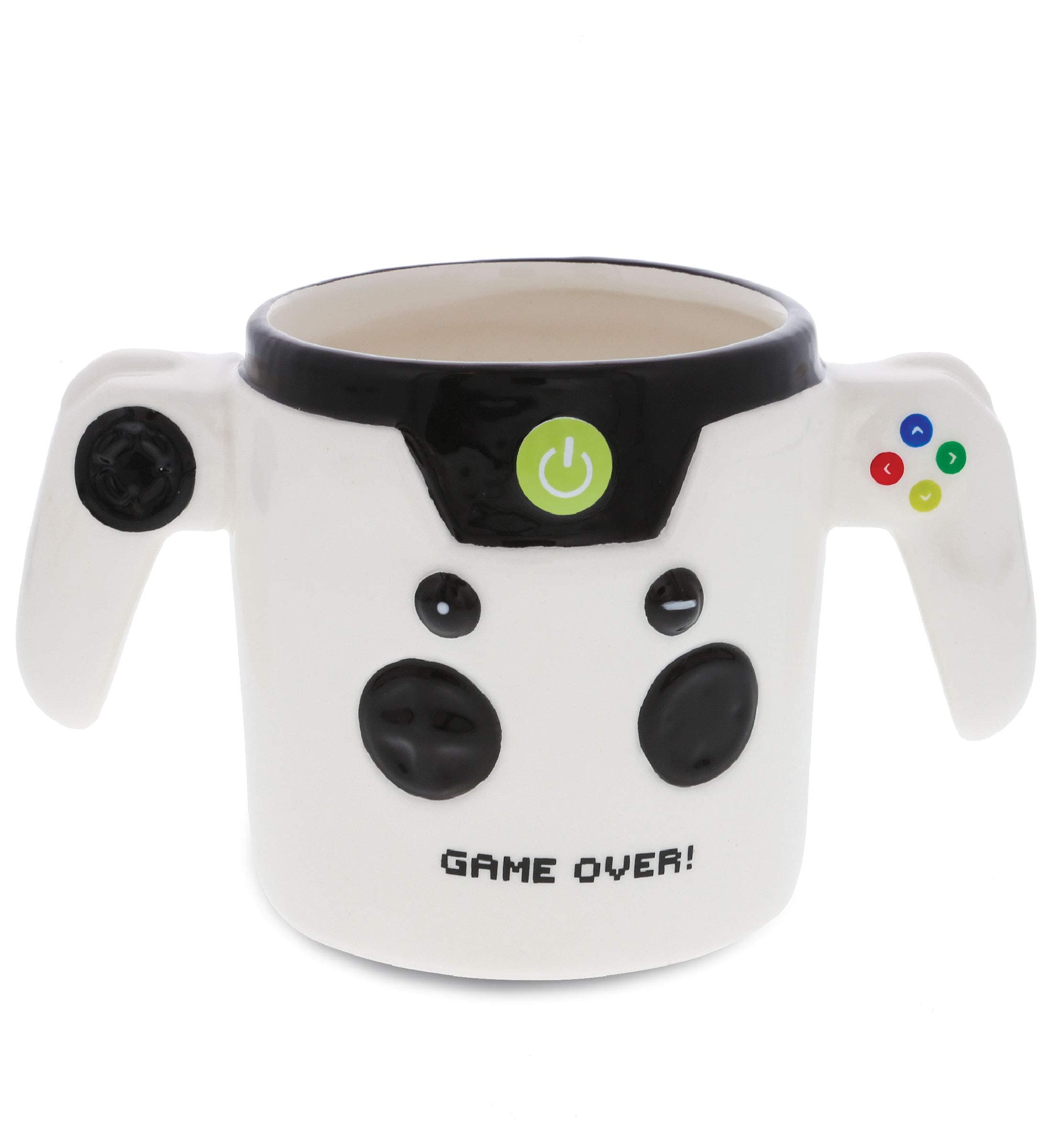 Game Over Controller Novelty Mug: Ceramic Coffee Mugs & Tea Cup, For Gamers, Coffee Lovers Gifts, Kids Mugs For Hot Chocolate, Video Game Decor Kitchen Cups - 12.4 Oz.