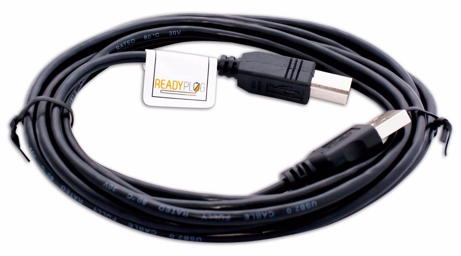 ReadyPlug USB Cable Compatible with HP Officejet 4620 E-All-in-One Printer (10 Feet, Black)