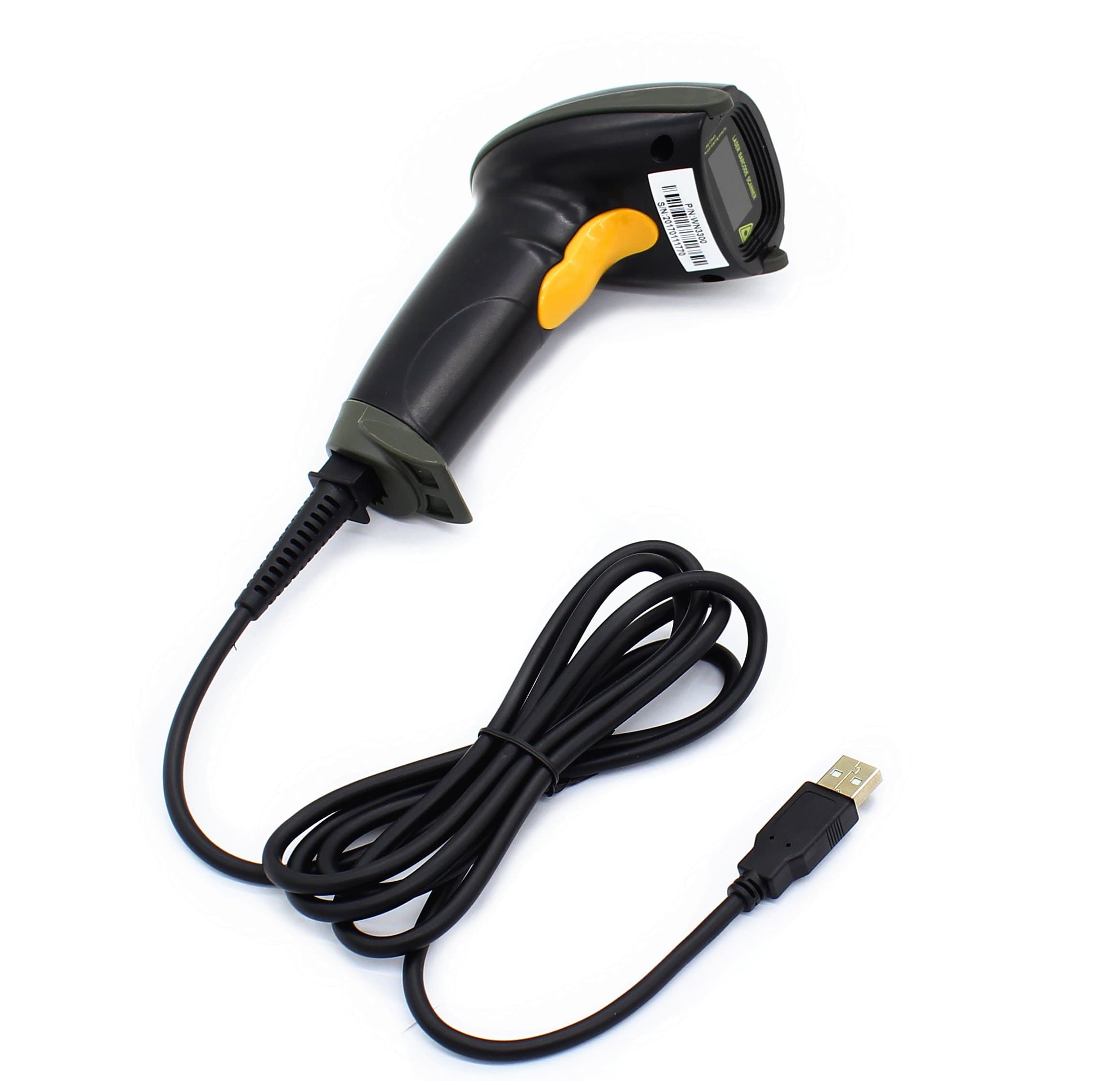USB Laser Barcode Scanner Wired Handheld Bar Code Scanner Reader Black