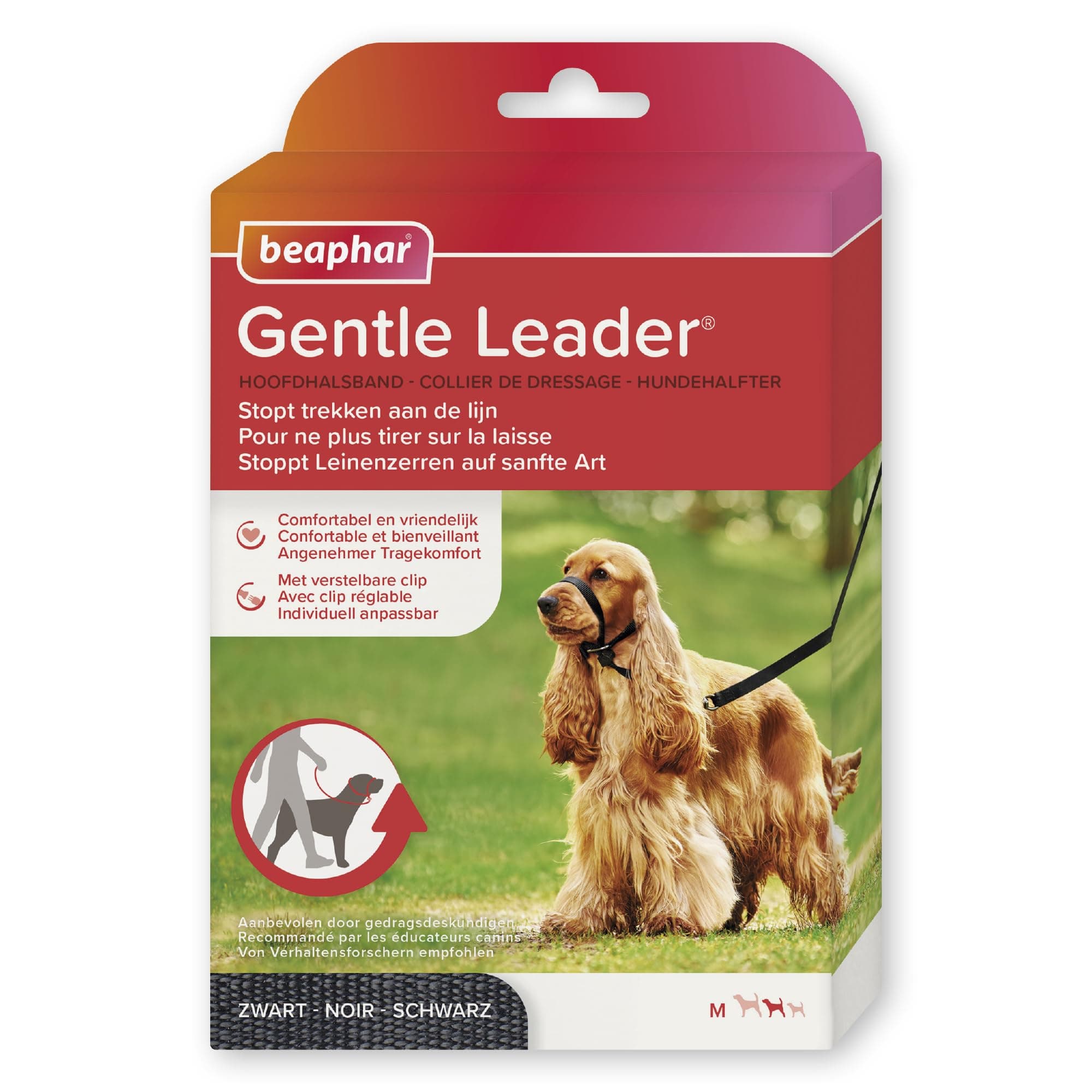 Beaphar - Gentle Leader - Head Collar for Medium Dogs - Stops Pulling On The Lead - Training Aid with Immediate Effect- Endorsed by Behaviourists - Black x 1
