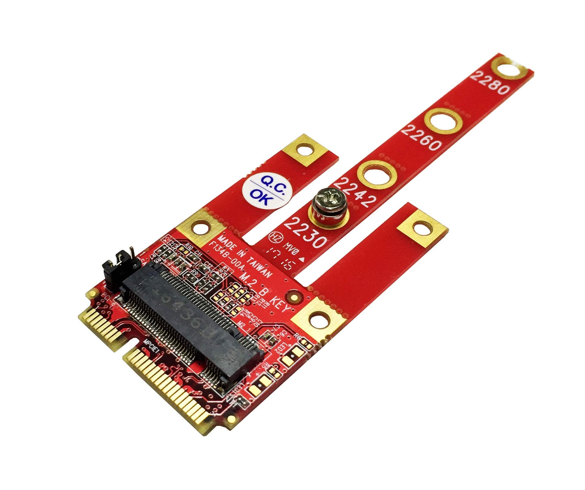 Ableconn MPEX-134B Mini PCIe Adapter with M.2 Key B Slot - Support USB/PCIe/SATA Based M2 B Key or B-M Key Module for Mini PCI Express