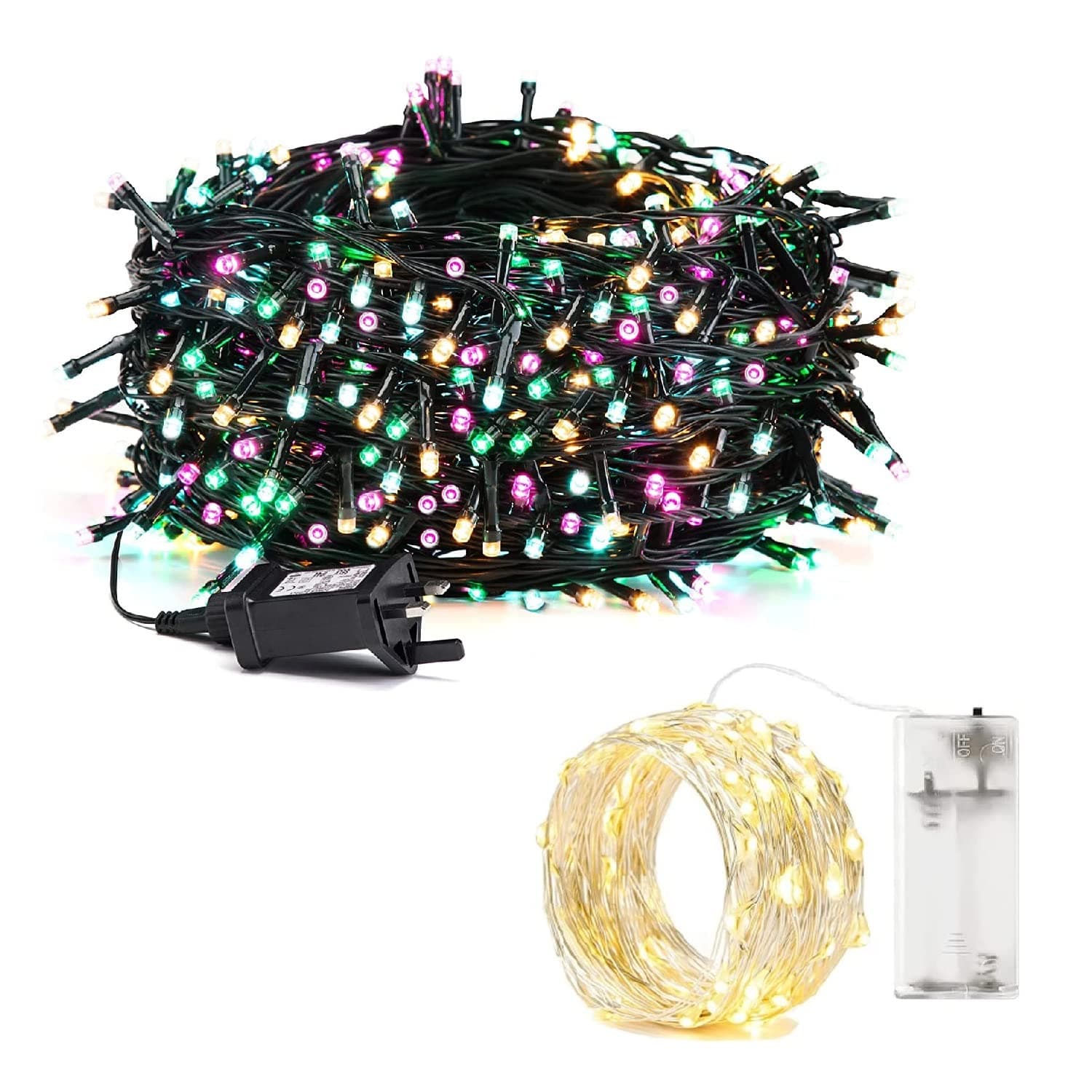 Y&L Christmas String Lights LED String Lights 21m 300 LEDs, Xmas Tree Fairy String Lights Merry Christmas Decorations Lights Indoor & Outdoor Party Décor for Garden & Home. Multi-Colour