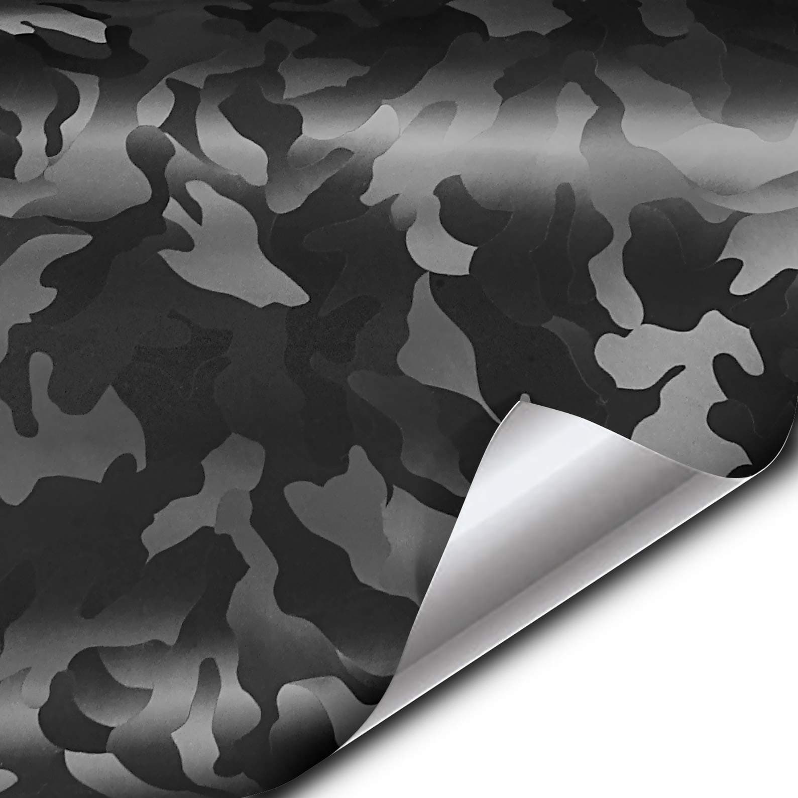 Stealth Medium Pattern Camouflage Vinyl Wrap Roll (1ft x 5ft, Black)