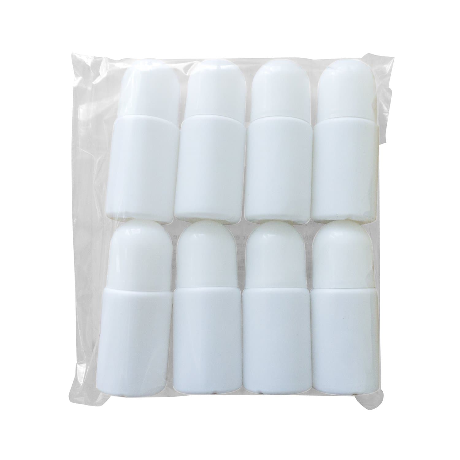 MagicHappens Empty Refillable Roll On Bottles – Recyclable 50ml Leak-Proof DIY Deodorant Containers with Plastic Roller Ball, 8pc Set