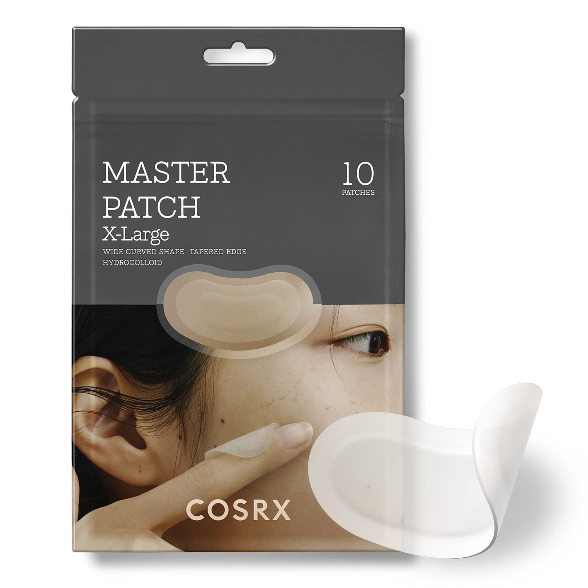 Master Patch Intensive | Oval-Shaped Hydrocolloid Pimple Patch with Tea Tree Oil & Salicylic Acid | Quick & Easy Blemish, Zit, Spot Treatment (10 Patches (X-Large), 10, Count)