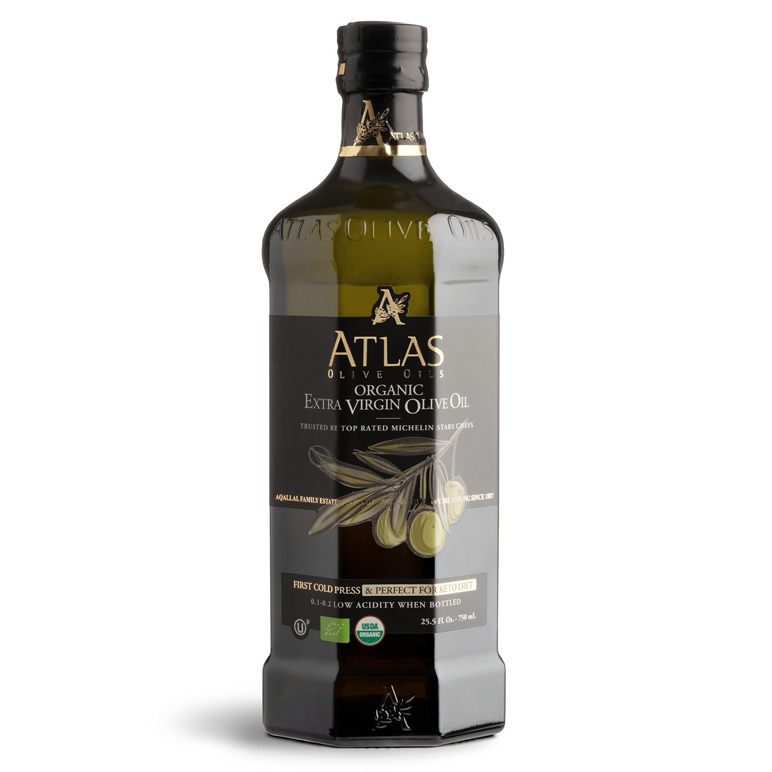 A ATLAS OLIVE OILS Organic Extra Virgin 750ML