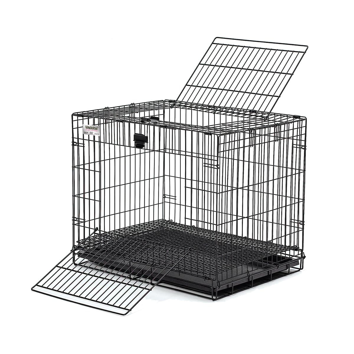 MidWest Homes for Pets Small Wabbitat Rabbit Cage, Grid Mesh Floor, Removable Tray, Top & Front Door Access, Rust Resistant Finish, No Tools Required