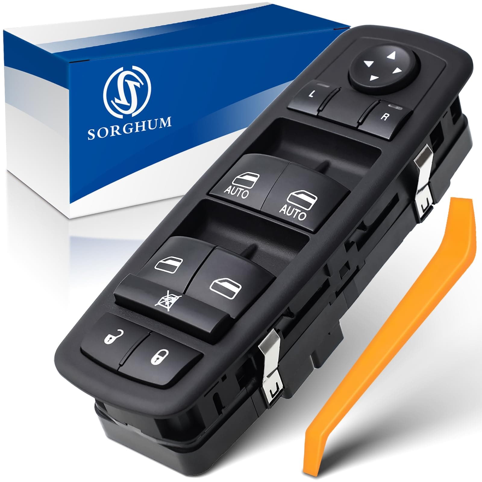 Sorghum Power Window Switch Driver Side - Master Window Switch for 11-20 Chrysler 300 15-17 Chrysler 200 11-19 Dodge Charger 16-22 Ram Replace# 68139805AB 56046823AE 68231805AA 68139805AD