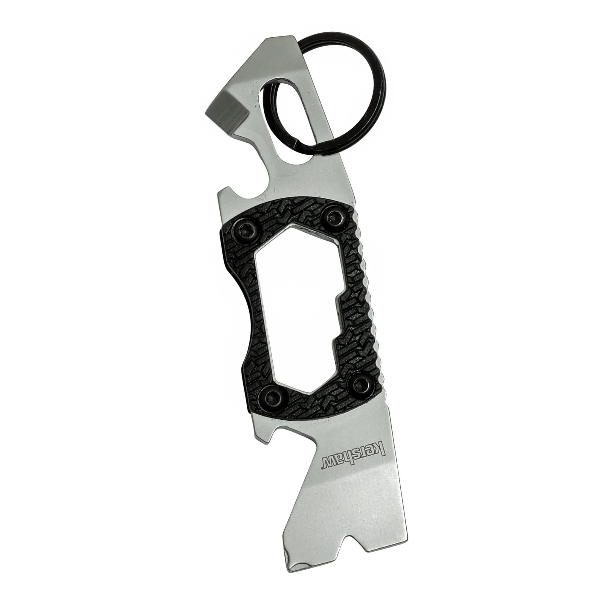 PT-2 Multi-Function Keychain Tool, Utility Keychain with Bottle Opener, Screwdriver Tips, Pry Bar, Hex Drives, Wire Scraper, and Lanyard Attachment, for Key Ring, Pocket or Purse Carry