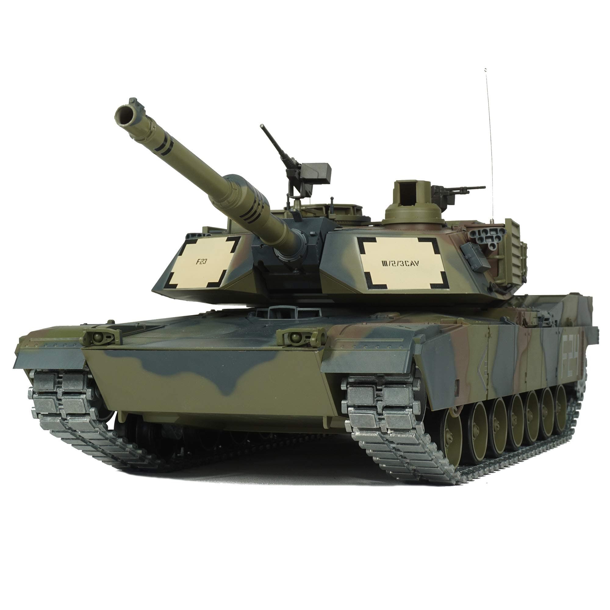 Modified Edition 1/16 2.4ghz Remote Control US M1A2 Abrams Tank Camouflage Color(360-Degree Rotating Turret)(Steel Gear Gearbox)(3800mah Battery)(Metal Tracks &Sprocket Wheel & Idle Wheel)