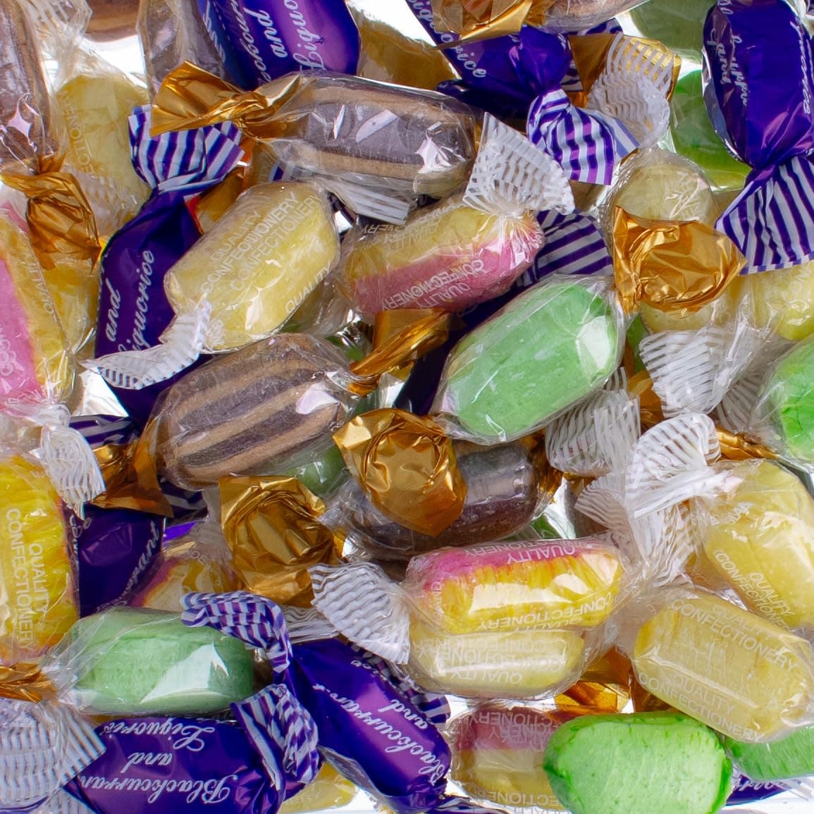 Assorted Boiled Sweets - Wrapped Boiled Sweets Mix Selection - 1 Kilo Bulk Bag - 1KG - Assorted Sweet Pick and Mix for Parties, Gifts, and Sharing.