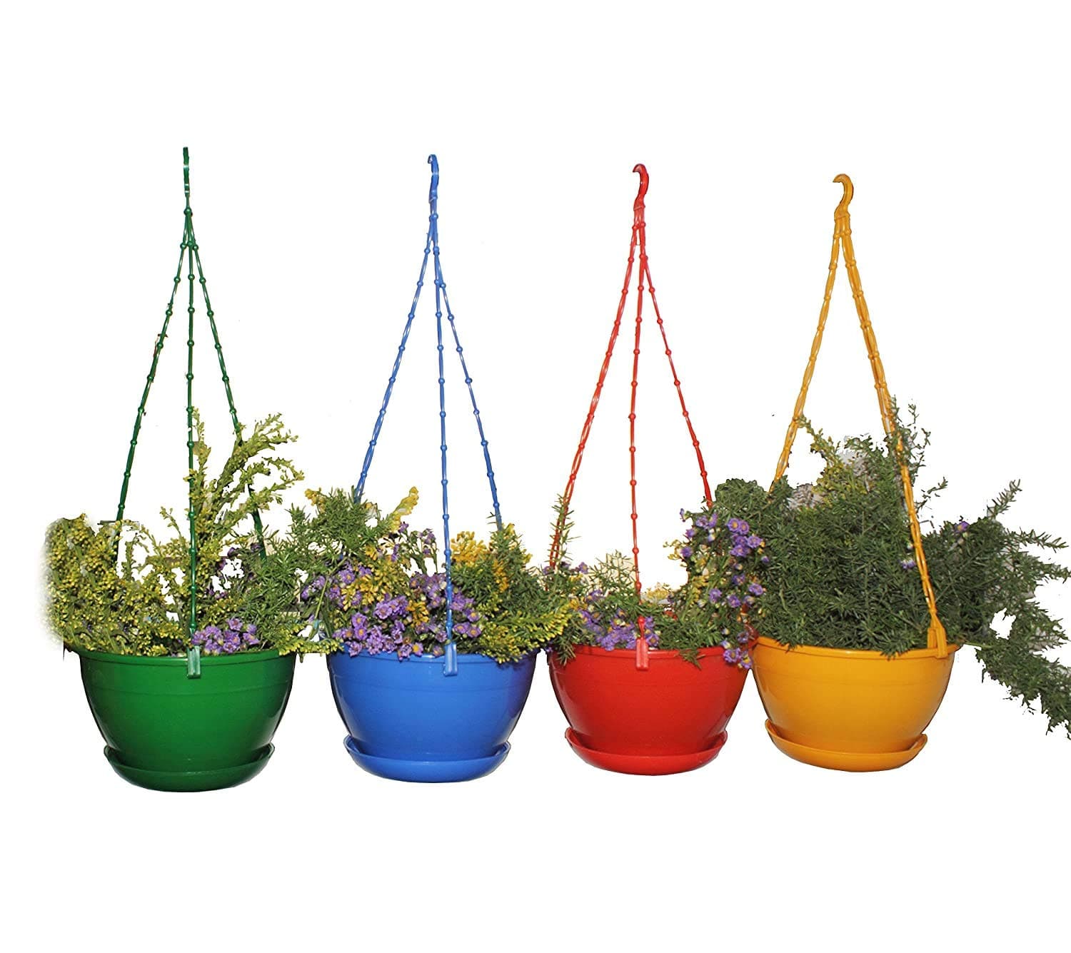 Utiliko Plastic Hanging Pot Multi - Pack of 4